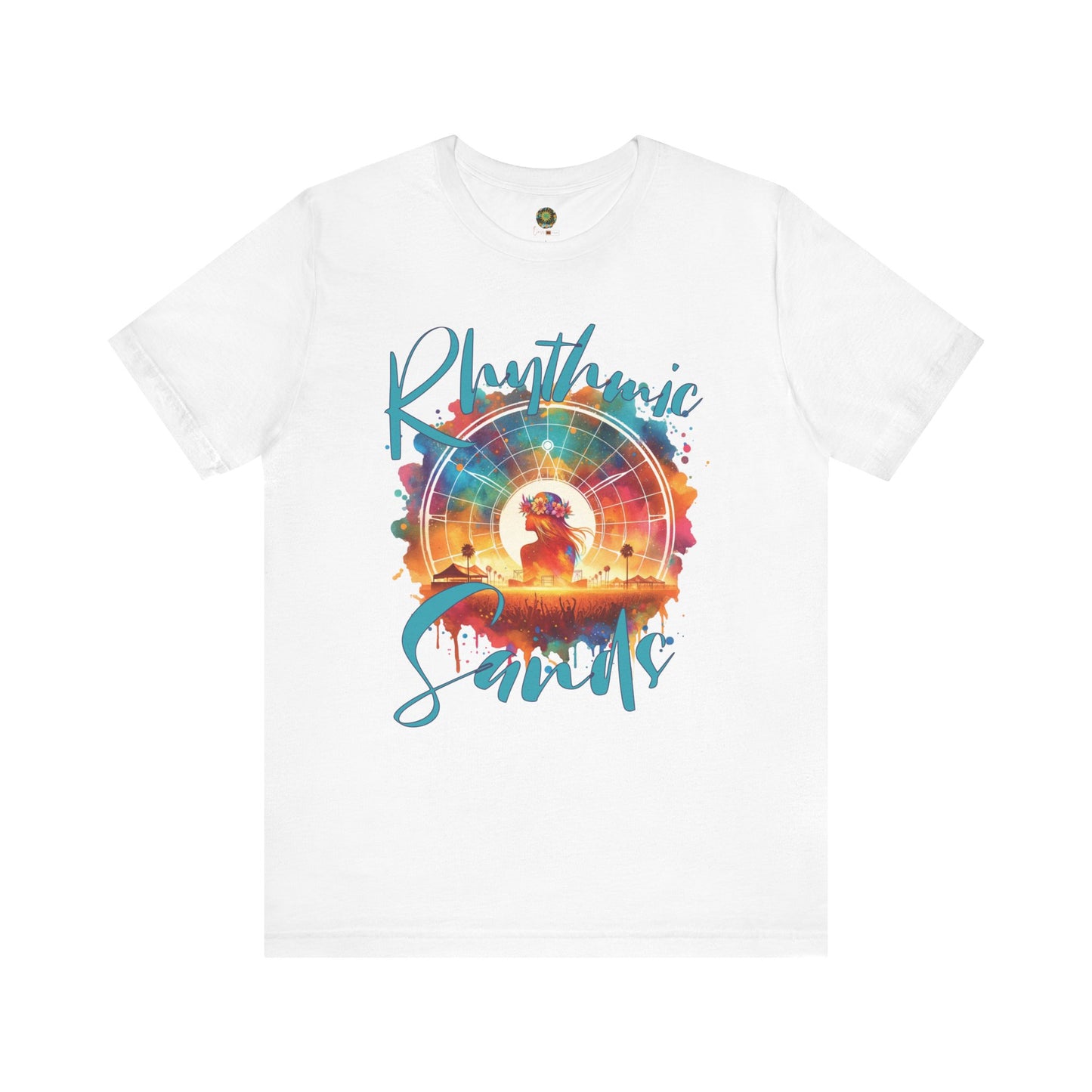 Rhythmic Sands Festival T-Shirt Bohemian Desert Music Tee for Music Lovers and Festival-Goers