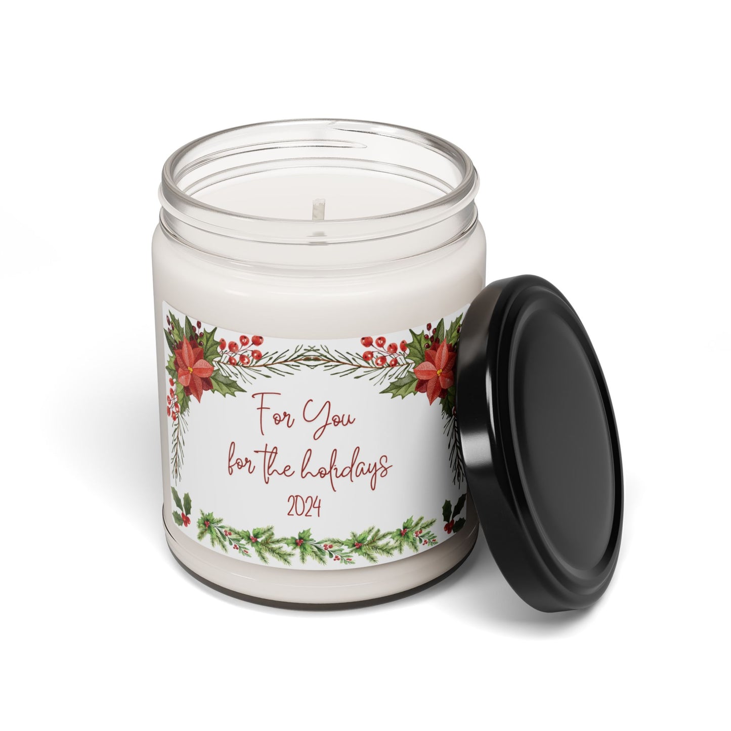 Elegant Christmas Design Holiday Season Candle Of Friendship Giftable Floral Holiday Aromatic 9oz Eco-Friendly Candle