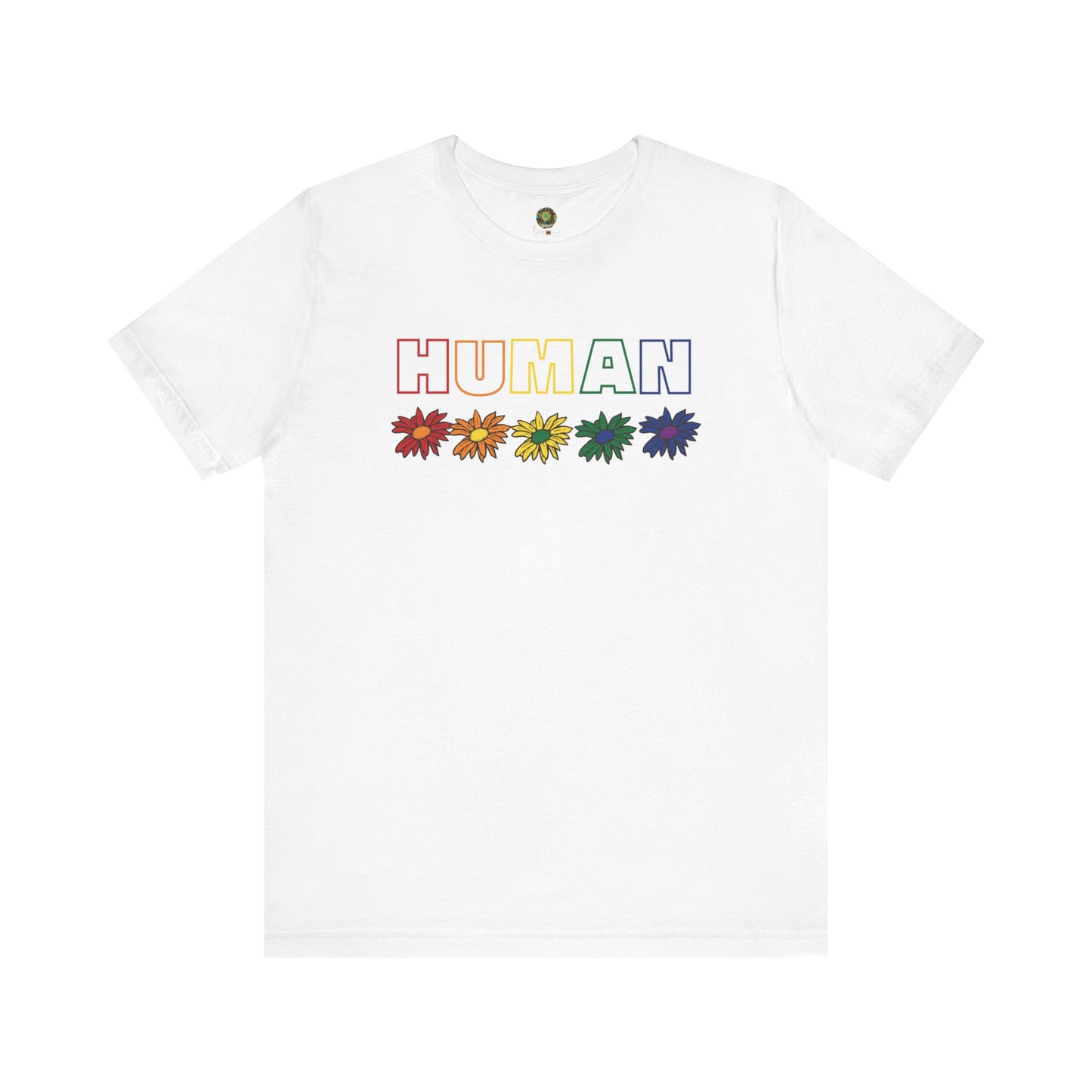 Inclusivity Rainbow T-Shirt for LGBTQ Celebration Stylish PRIDE Wear Stand proud Tee Human Equality Shirt Flower Design