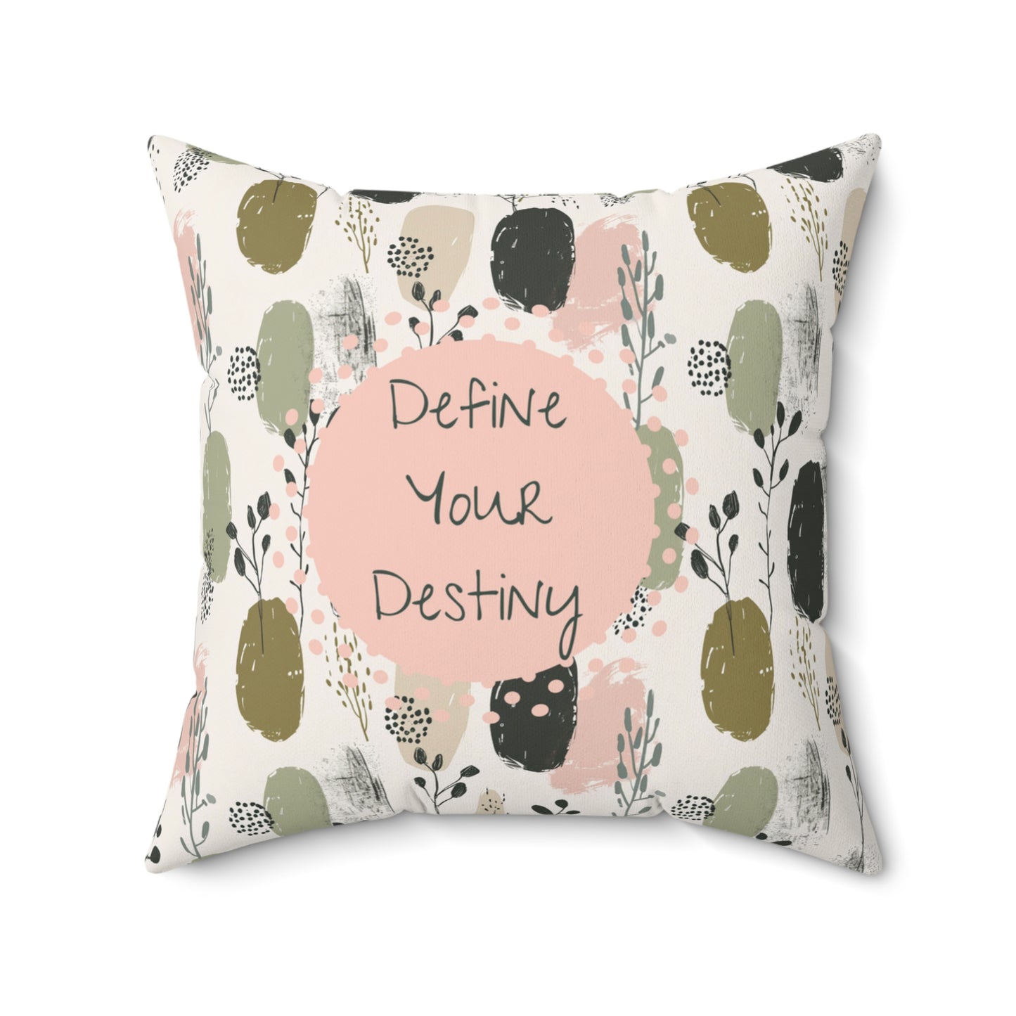 Eco-Friendly Inspirational Accent Pillow Home Decor Motivational Housewarming Gift for her Double-Sided Home Accent Cushion