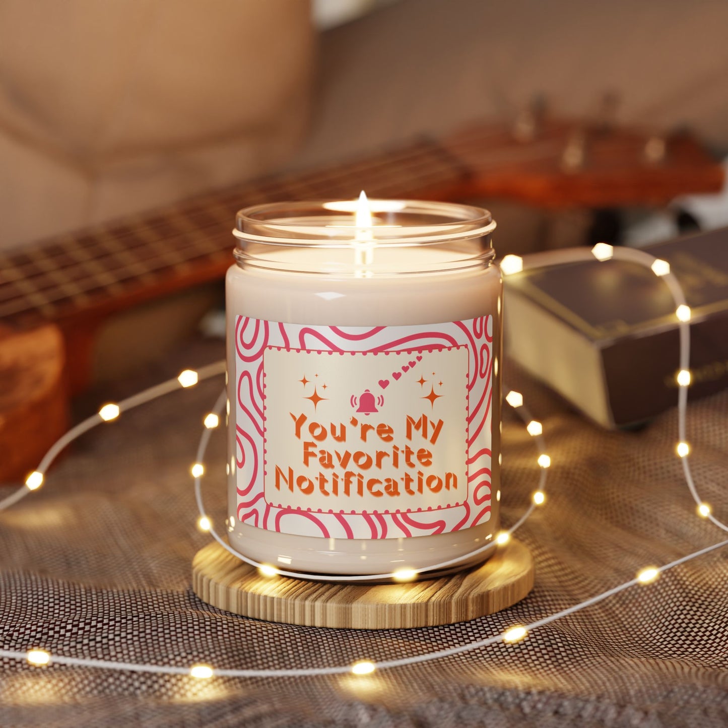 Notification-Inspired Valentine Gift Trendy V-Day Gen Z Love Candle Gift Playful romantic Candle Design Gift Aromatic Soy Wax Candle For Couples