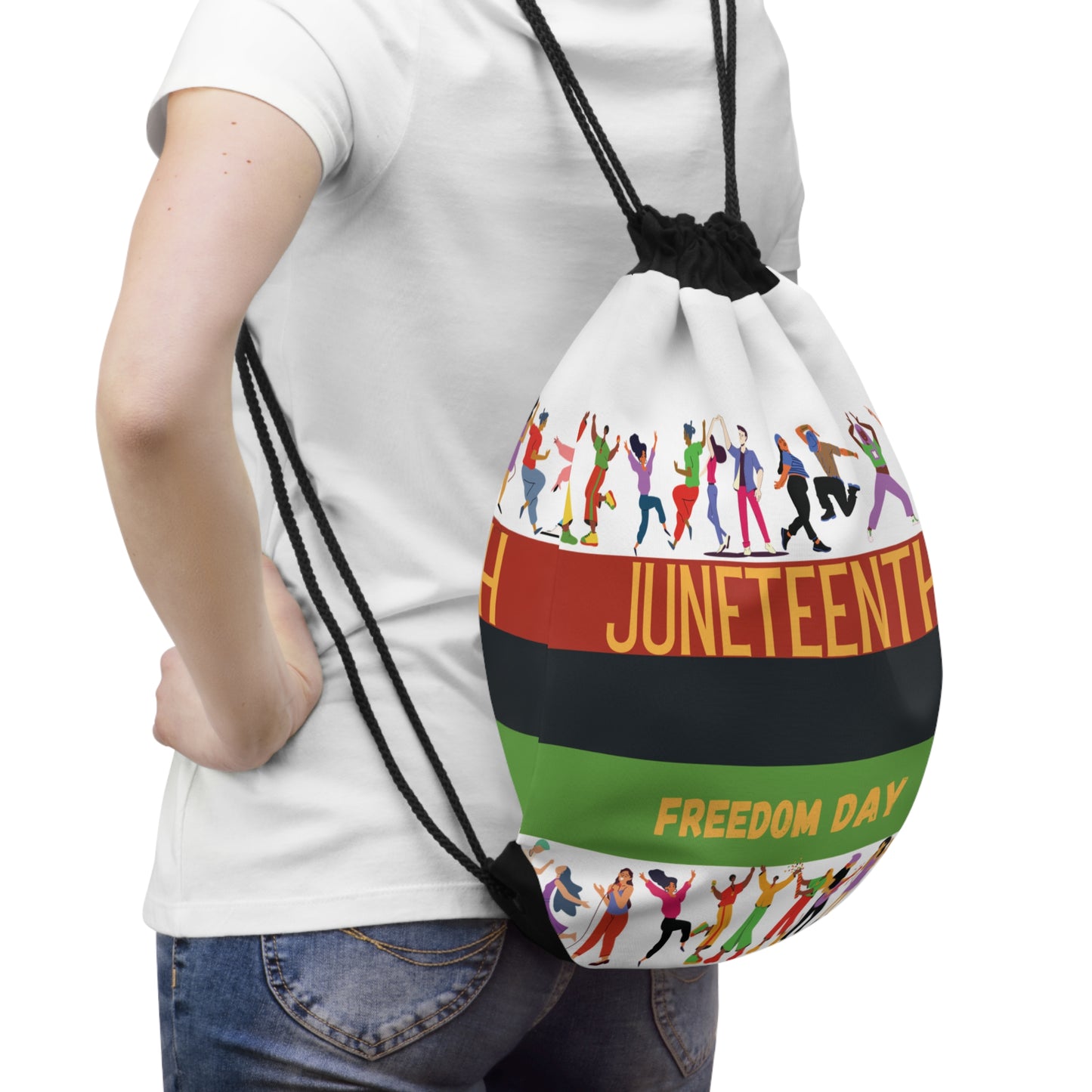 Juneteenth Drawstring Bag for Freedom Day Backpack for Emancipation Day Liberty Tote Gift for Diversity Cultural Celebration Tote