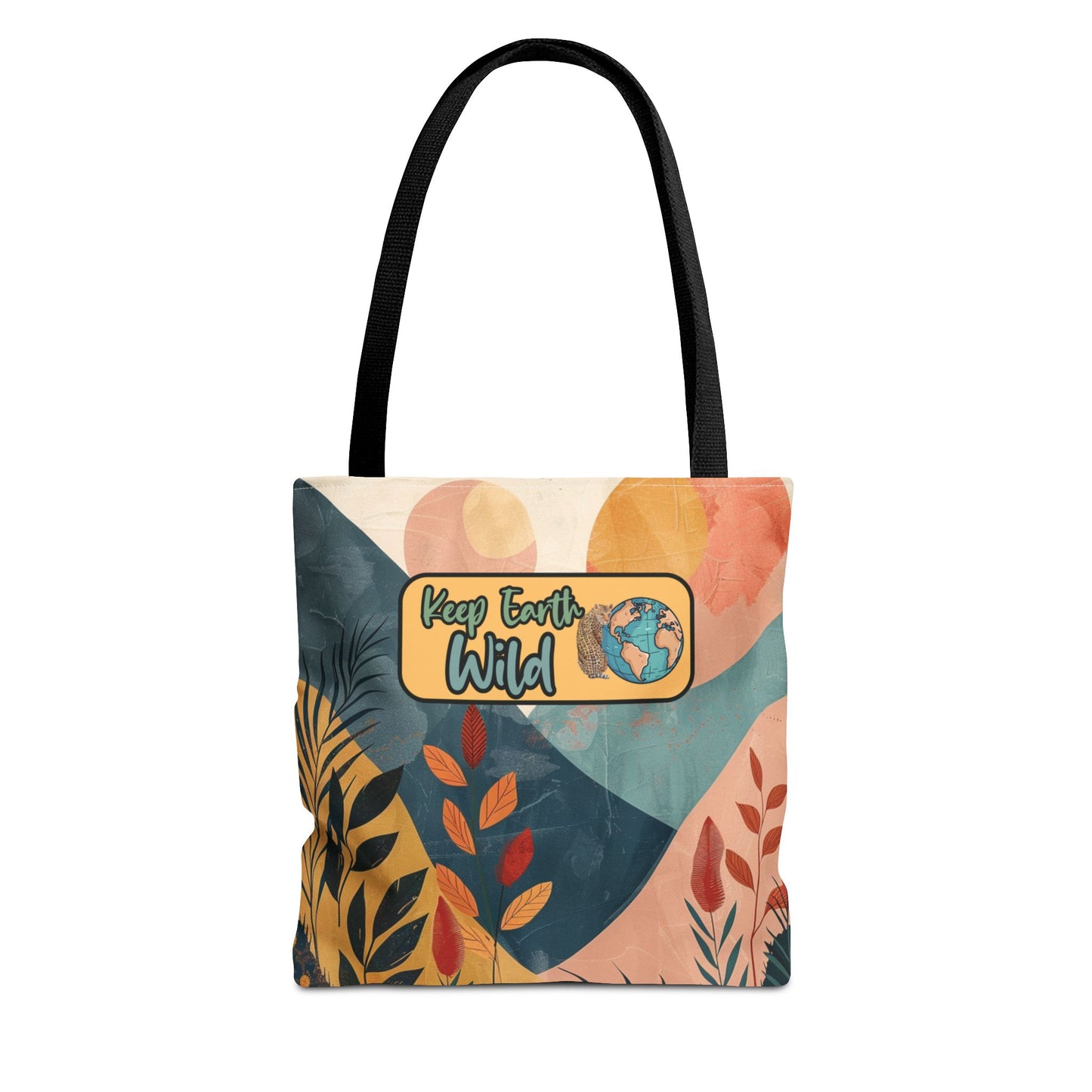 Bold Earth Day Keep Earth Wild Message Tote Eco-Friendly Accessory Nature Lover Planet Positive Environmentalist Boho Reusable Tote