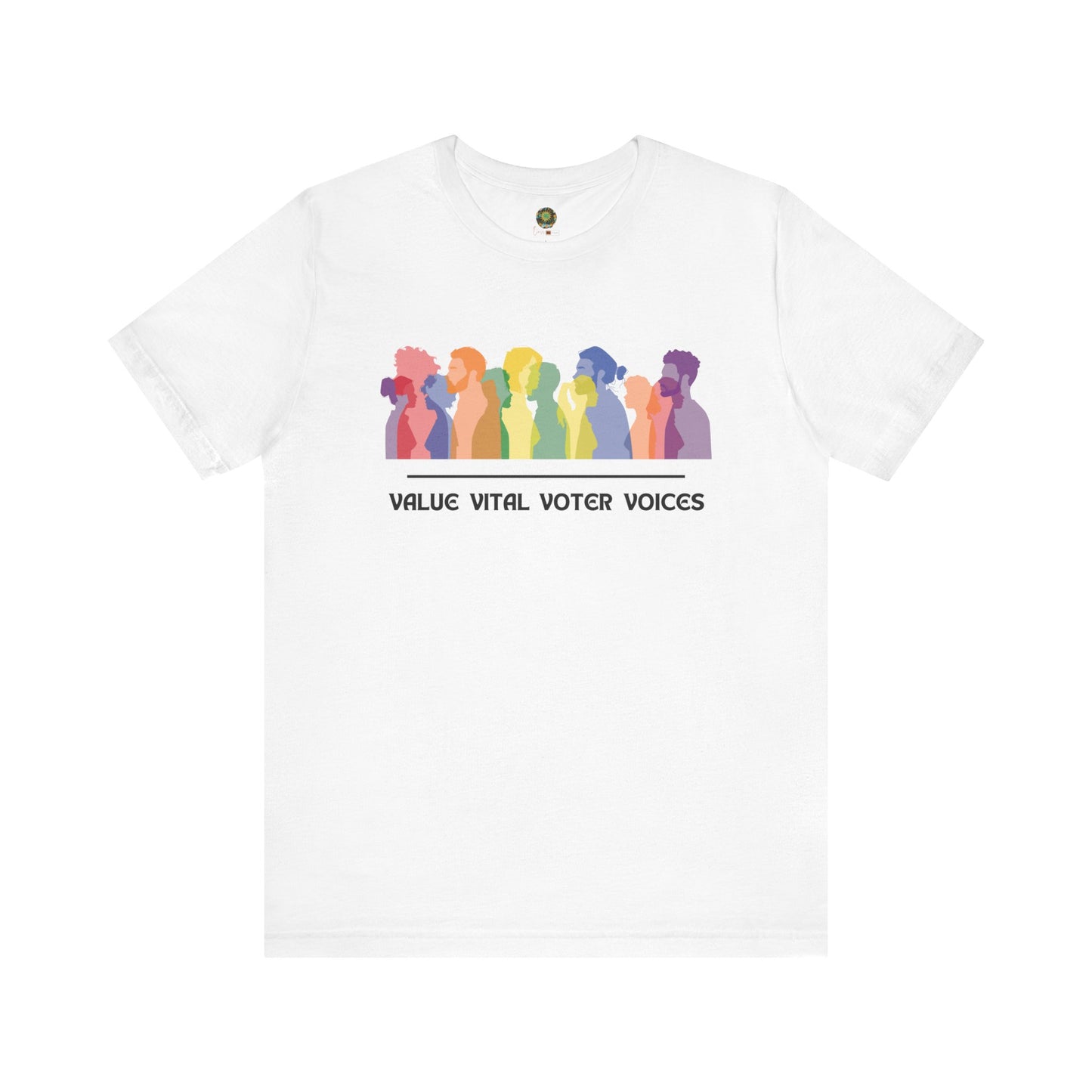Civic Engagement Tee for Democracy Voting Rights US Election Season T-Shirt Value Vital Voter Voices Trendy Political Top