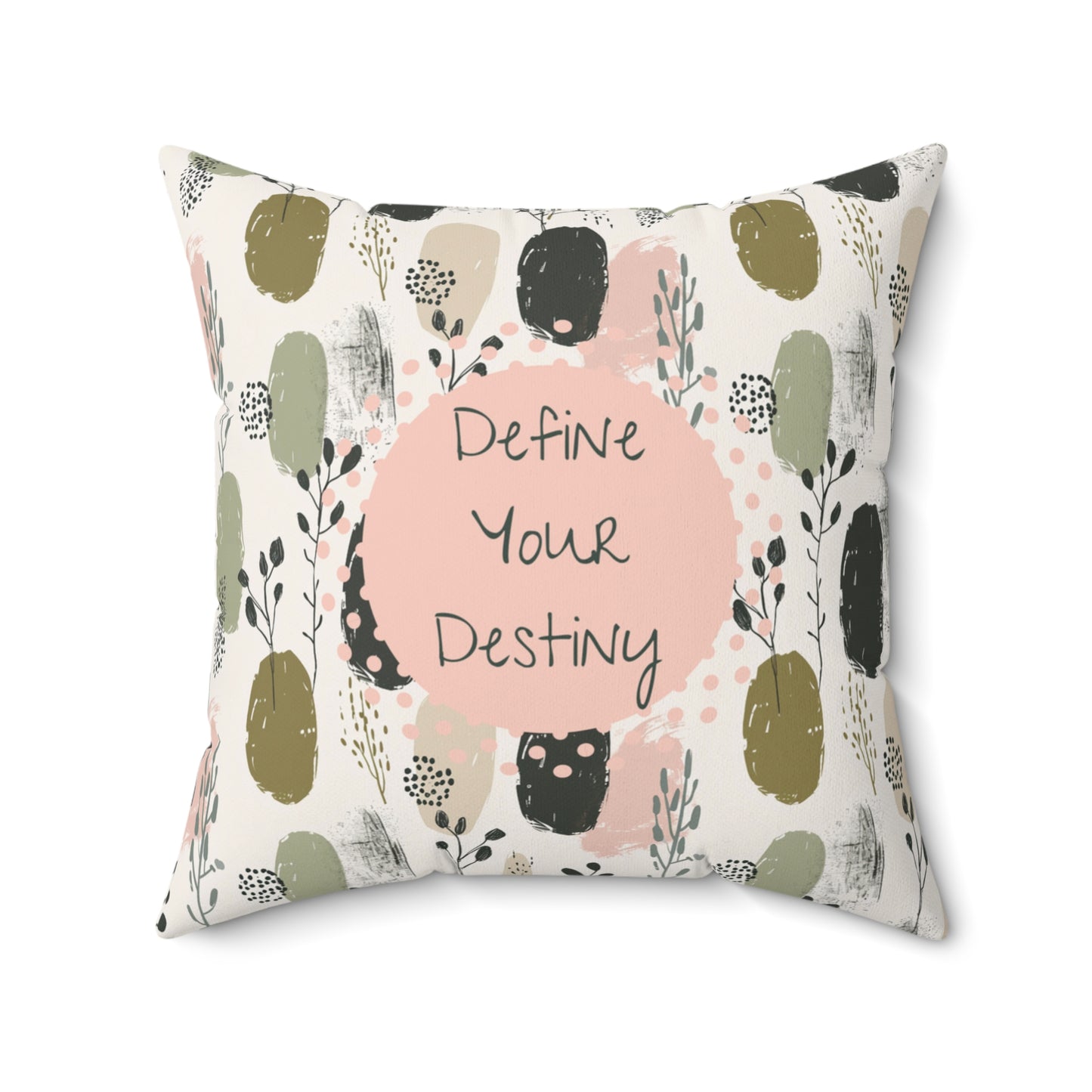 Eco-Friendly Inspirational Accent Pillow Home Decor Motivational Housewarming Gift for her Double-Sided Home Accent Cushion