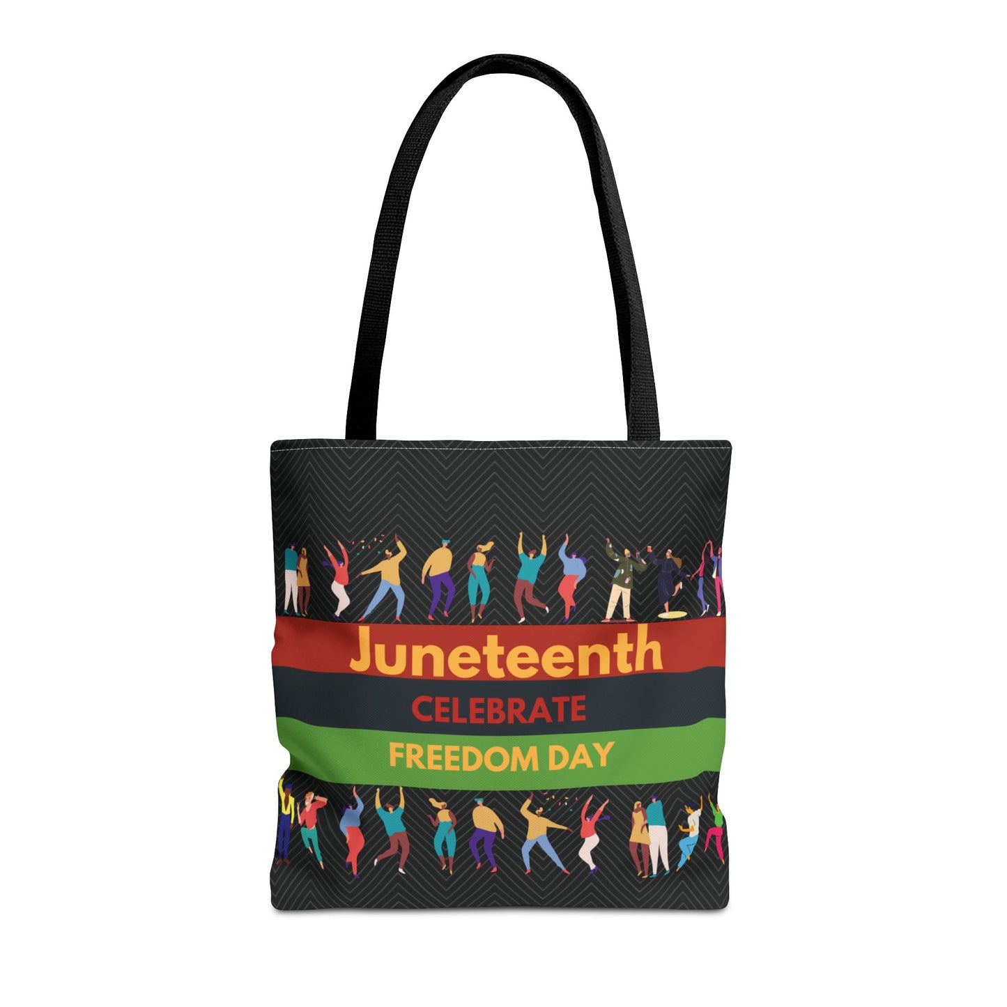 Juneteenth Tote Black History Gift Cultural Pride Afrocentric Celebration Bag Parade-Ready Dancing Figures Artwork Festival Tote Large Storage Bag