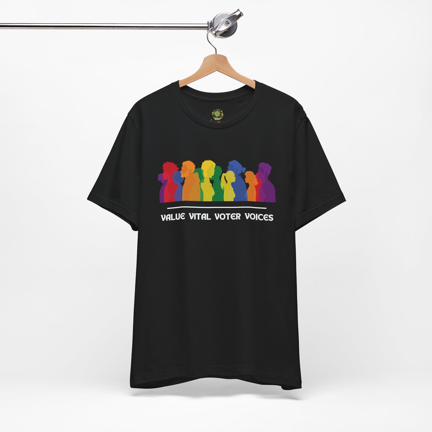 Civic Engagement Tee for Democracy Voting Rights US Election Season T-Shirt Value Vital Voter Voices Trendy Political Top