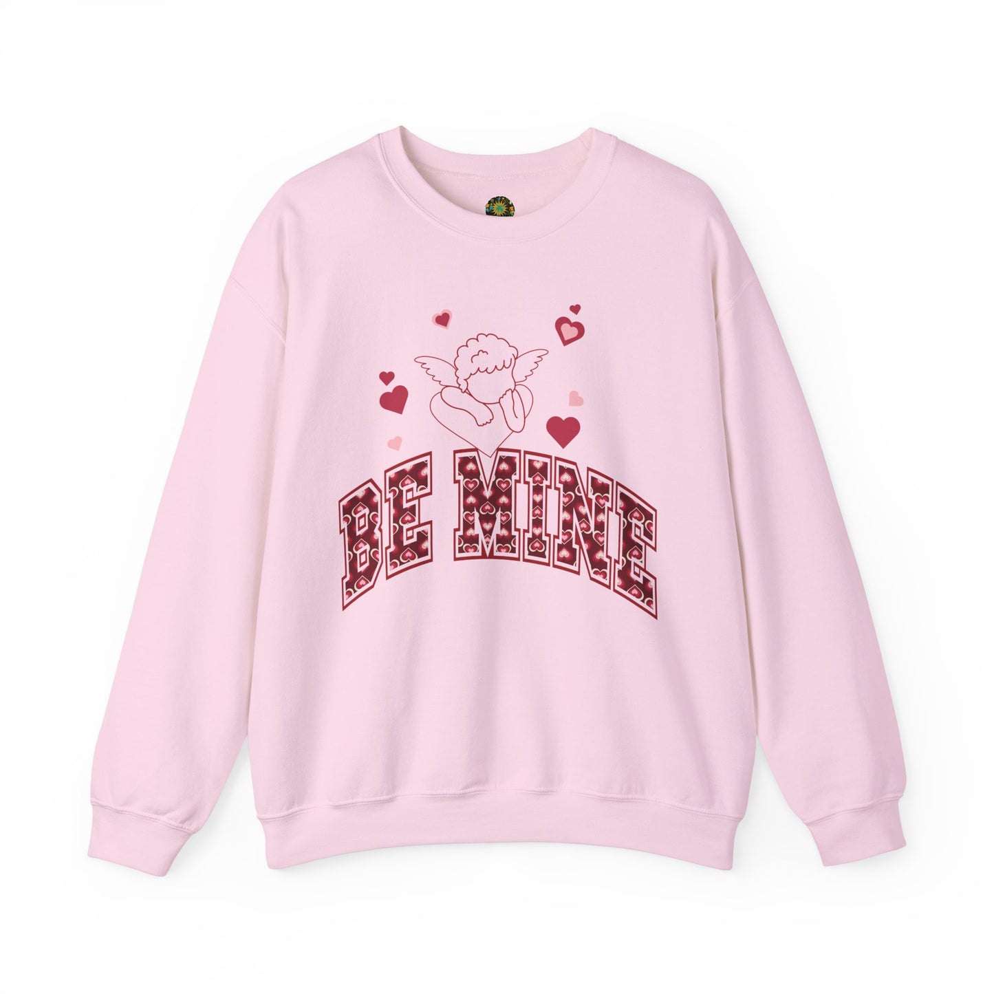 Cupid And Hearts Valentine Design Sustainable Cotton Sweatshirt Perfect V-Day Love-Theme Wardrobe Outfit Artistic Cupid Valentine Fashion Gift Idea