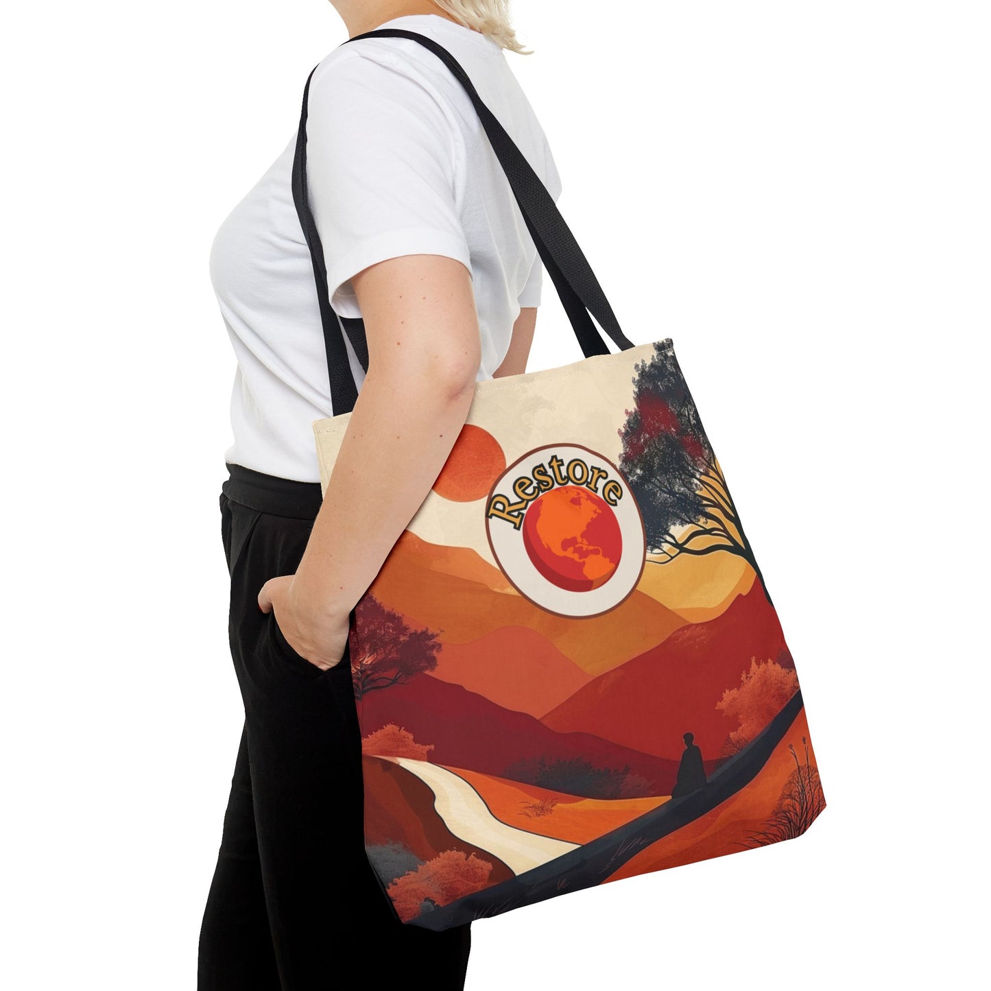 Eco-Friendly Earth Day Reusable Nature Tote Sustainable Planet Protector Lifestyle Gift High Quality Tote Bag Restore The Earth Message