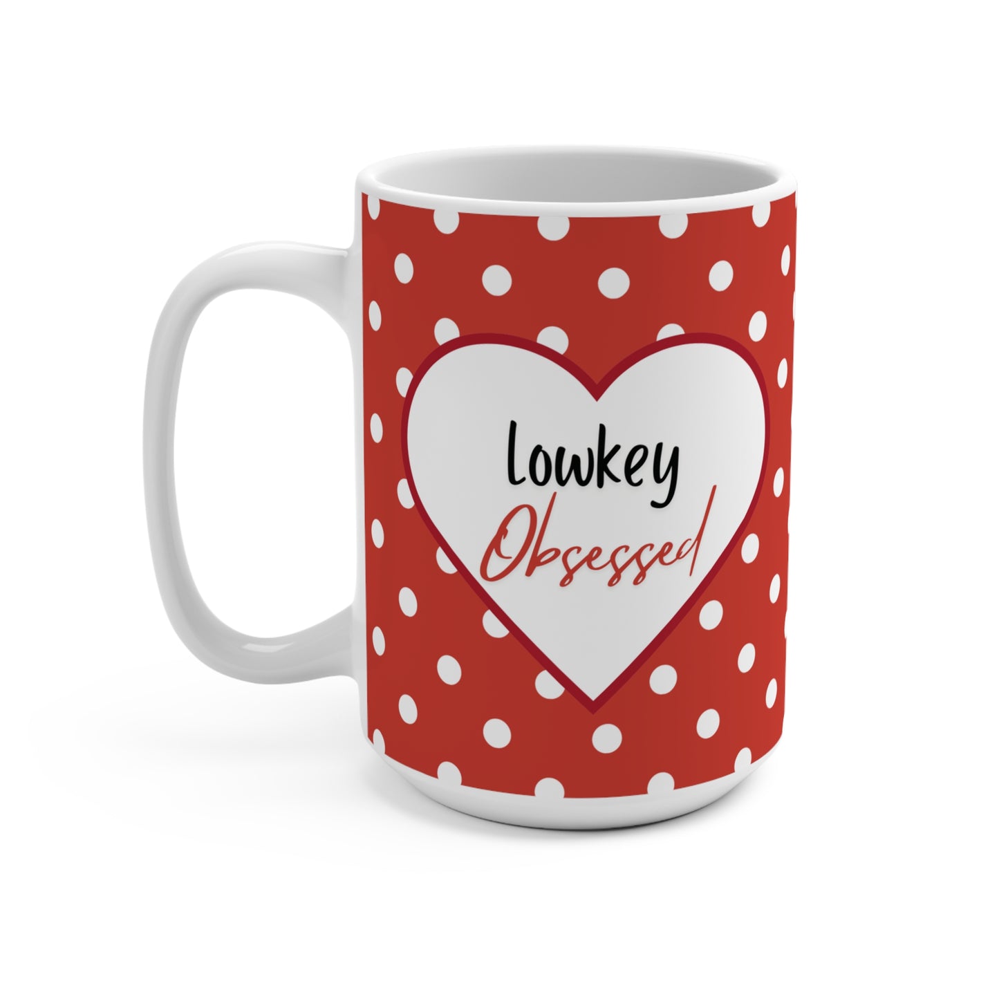 Funny Gen Z Valentine's Coffee Mug For Couples Trendy Modern Love Drinkware Lowkey Obsessed Highkey Yours Unique Love-Themed Gift Mug