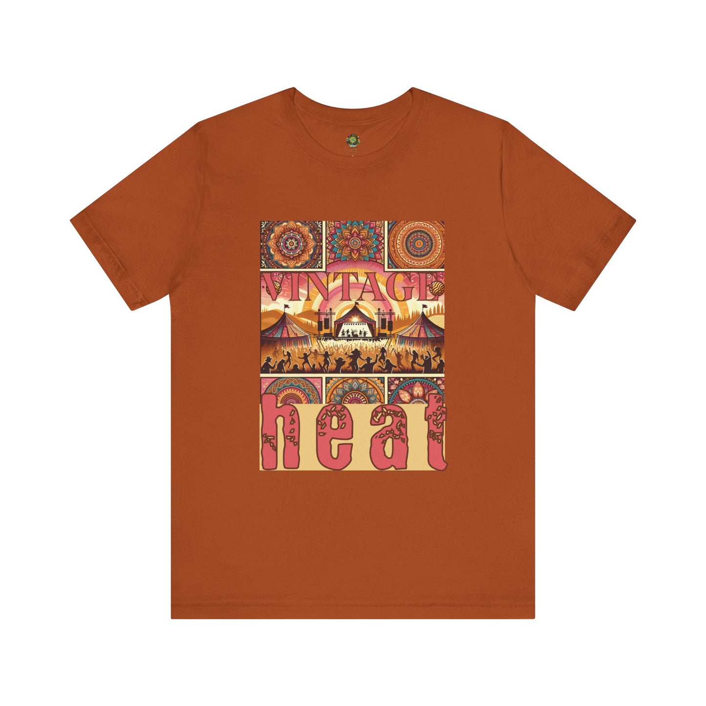 Vintage Heat T-Shirt Bohemian Desert Music Festival Tee for Festival-Goers Music Lovers
