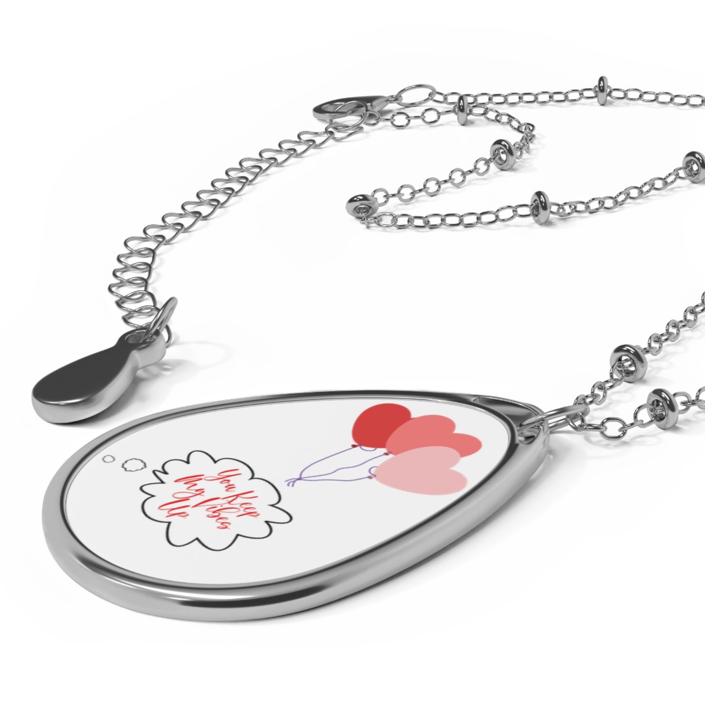Playful Romantic Necklace You Keep My Vibes Up Thoughtful Valentine's Day Gift Pendant For Her Uplifting Love Keepsake Jewelry V-Day Birthday Gift
