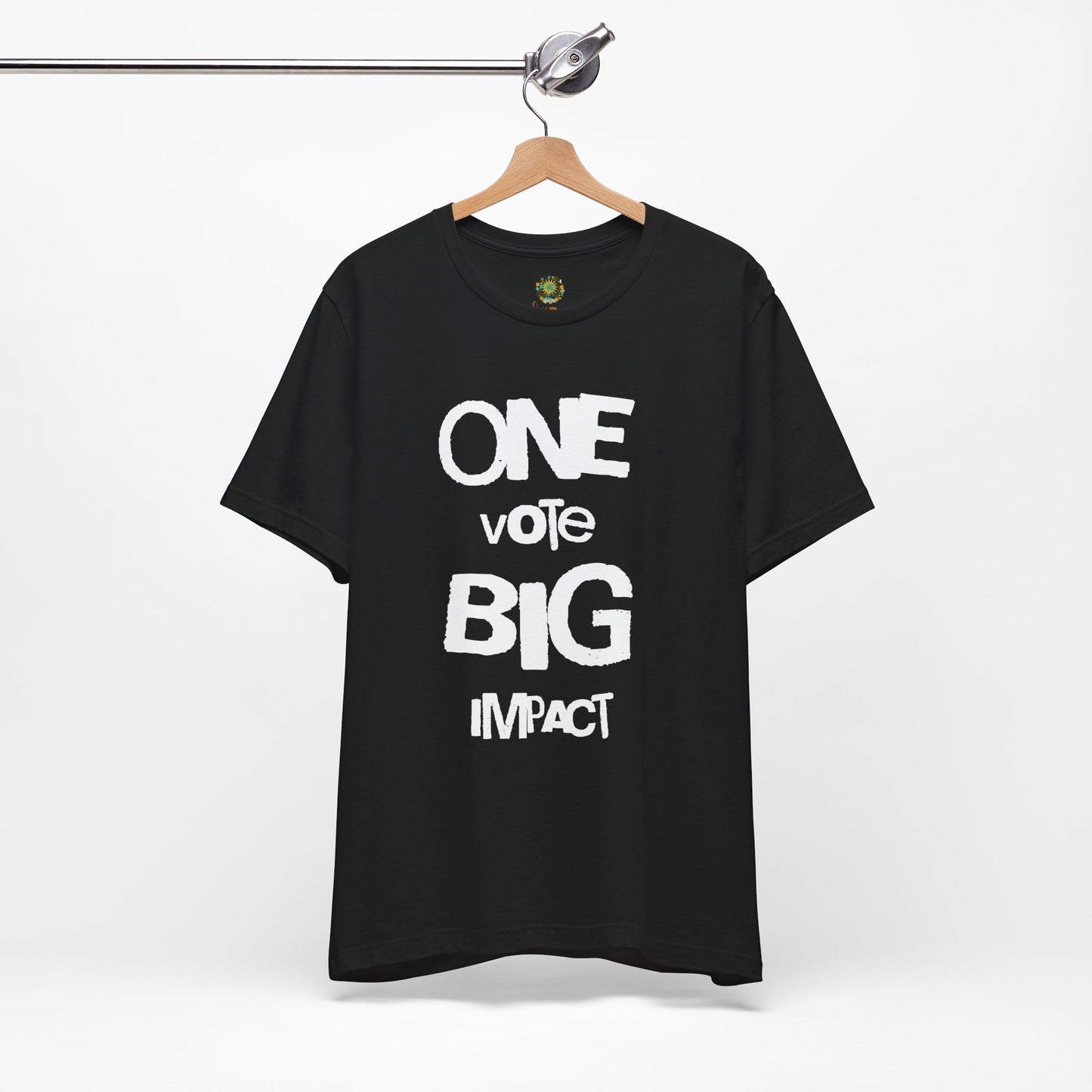 Trendy US Election 2024 Political T-Shirt One Vote Big Impact Civic Engagement Tee for Voters Democracy Support Voting Rights
