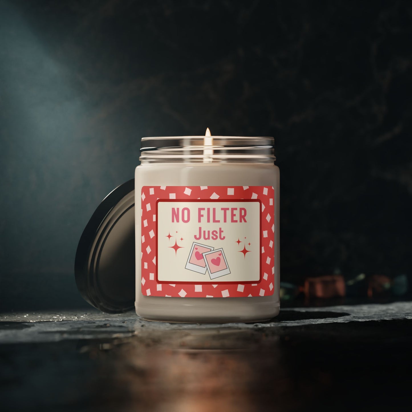 Fun Romantic Candle Gift For Partner Romantic Playful Aromatic Candle Trendy Couple's Valentine Candle Gift Geometric Pink Decorative Love Candle