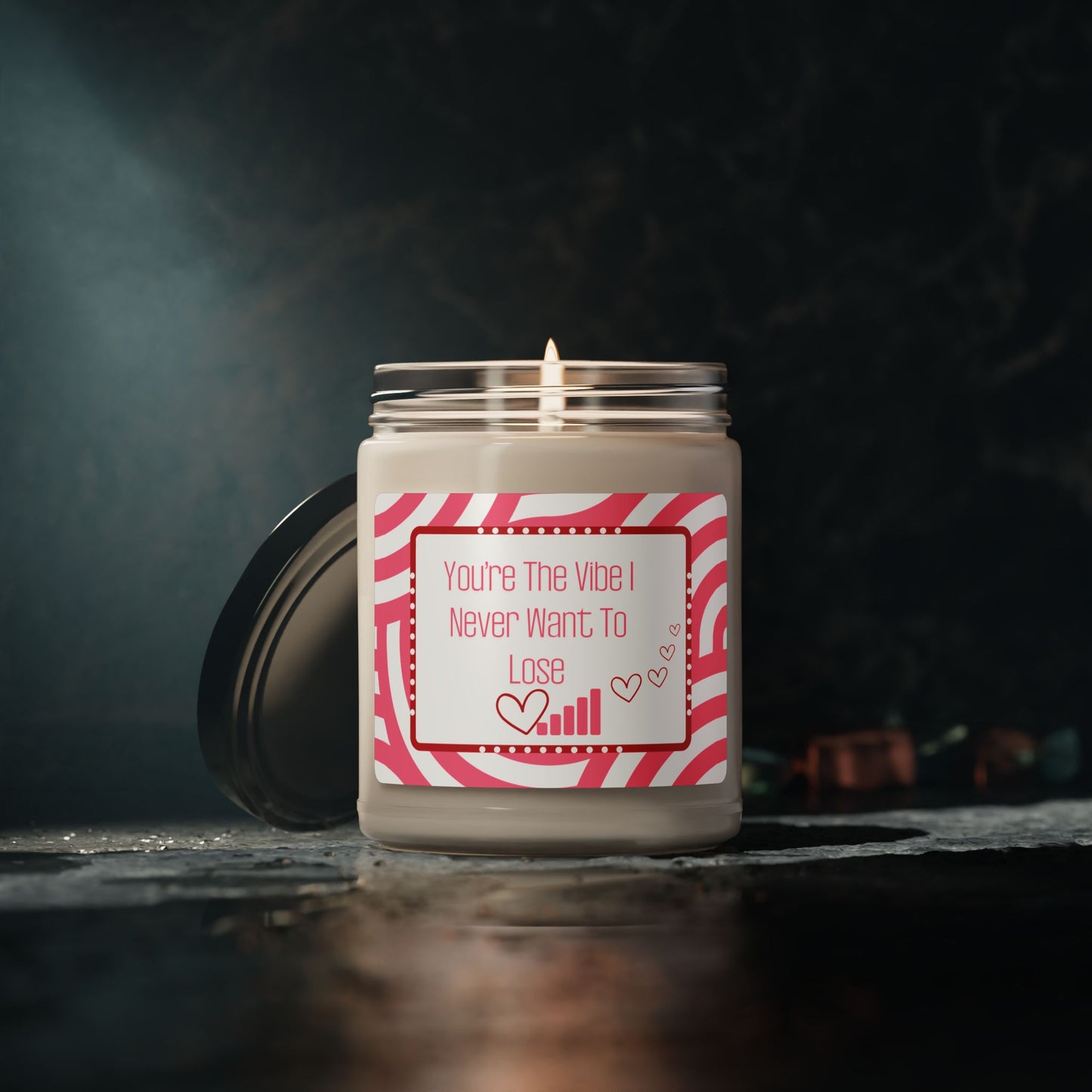 Fun Valentine's Day Gen-Z Aromatic Love Candle Gift for Valentine's Day Heart and Signal Bar Playful Modern Love Candle Design Trendy V-Day Candle Gift