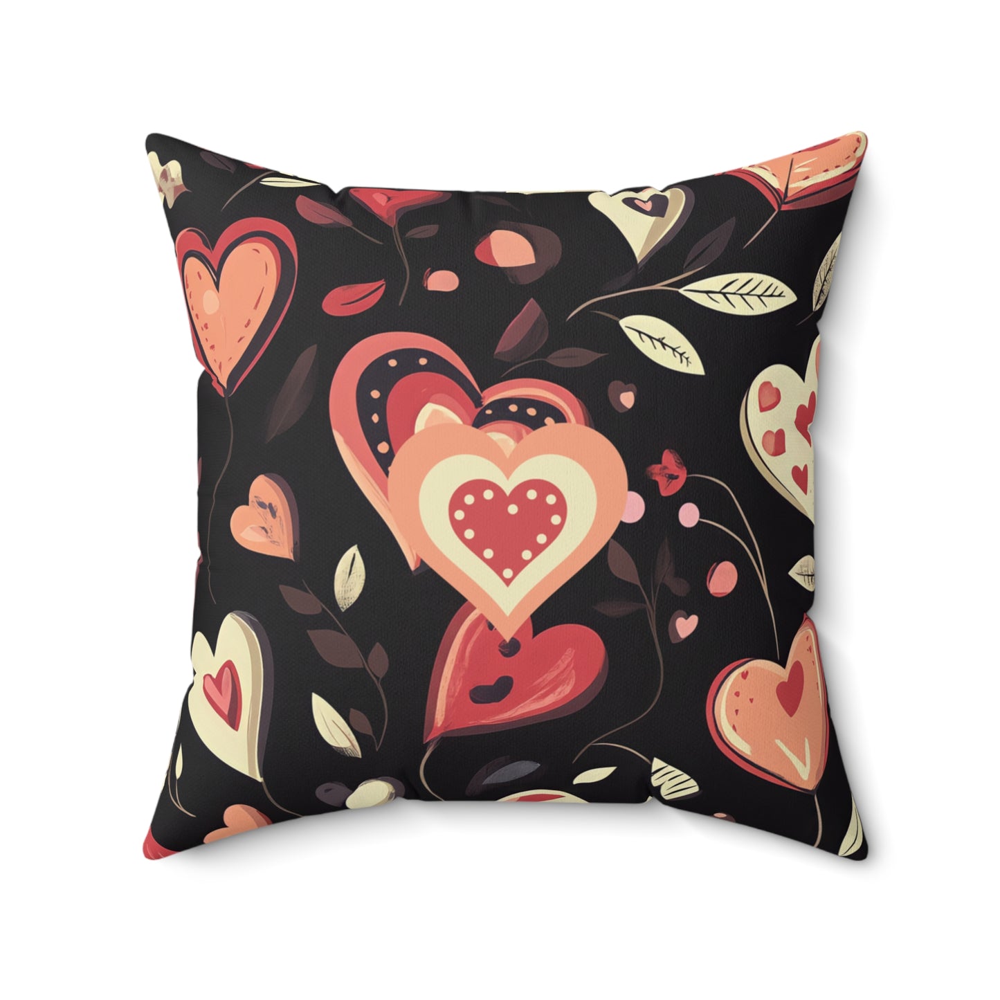 Romantic Valentine Decor Accent Pillow Gift For Her Heart Patterned Home Accessory Double-Sided Love-Themed Accent throw Pillow V-Day Present