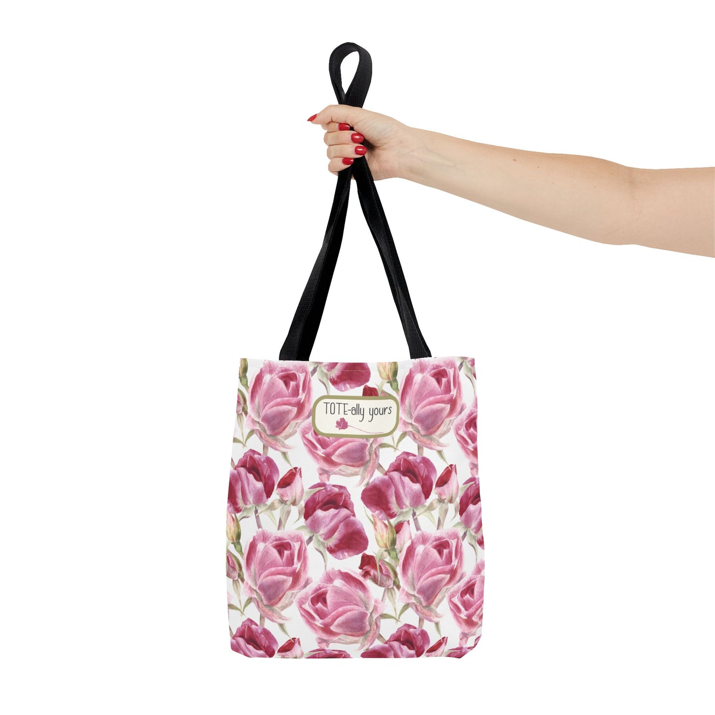 Romantic Floral Tote Bag Valentine's Day Gift Tote Pink Roses Accessory Bag For Weddings Or Romance Gift For That Special Someone