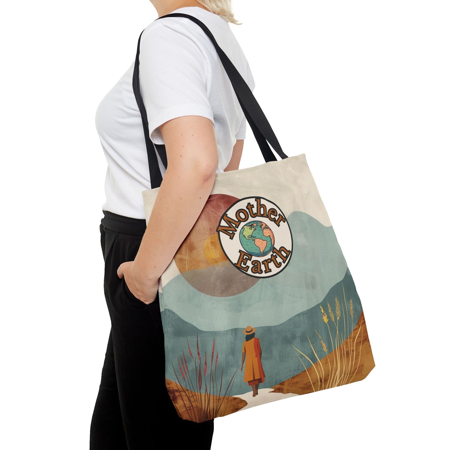 Everyday Earth Day Tote Planet Protector Environmentalist Gift for Her Reusable Eco Bag Woman-Owned Business Product Earth Tribute Accessory