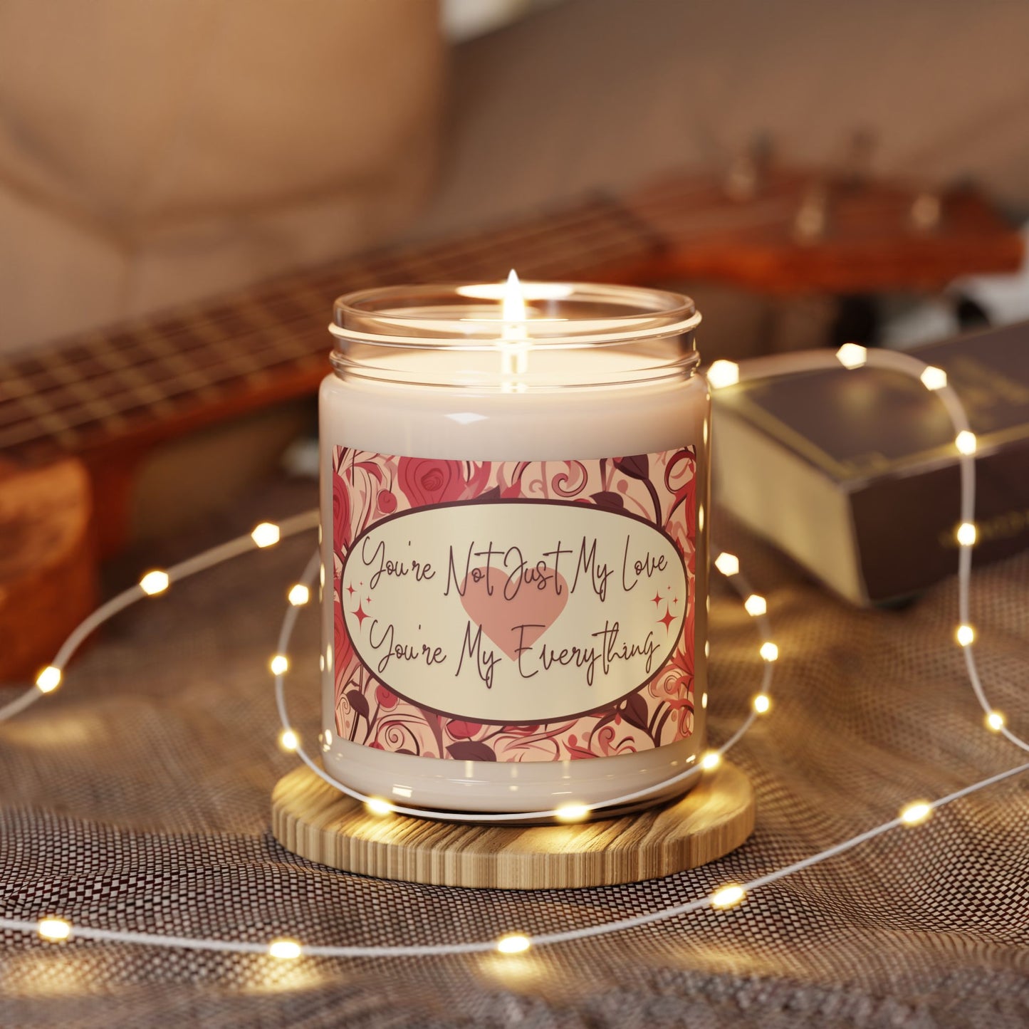 Romantic Best-Selling V- Day Love-Themed Sentimental Candle 9oz Love Expression Candle Valentine Gift for Anniversaries Long-burn Aromatic Soy Wax Candle