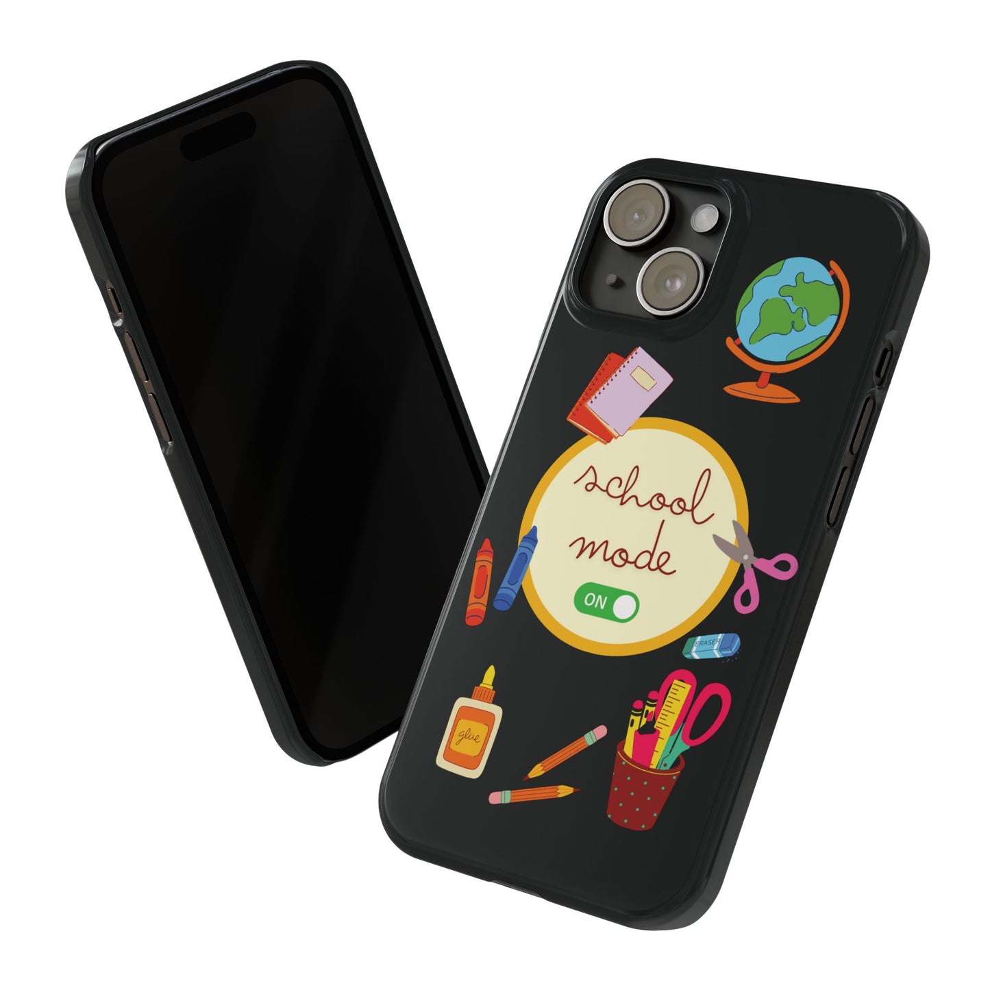 Back To School Phone Case School Mode On Black School Year Style Phone Cover Positive Attitude Trendy School Supplies Fashionable Phone Cover