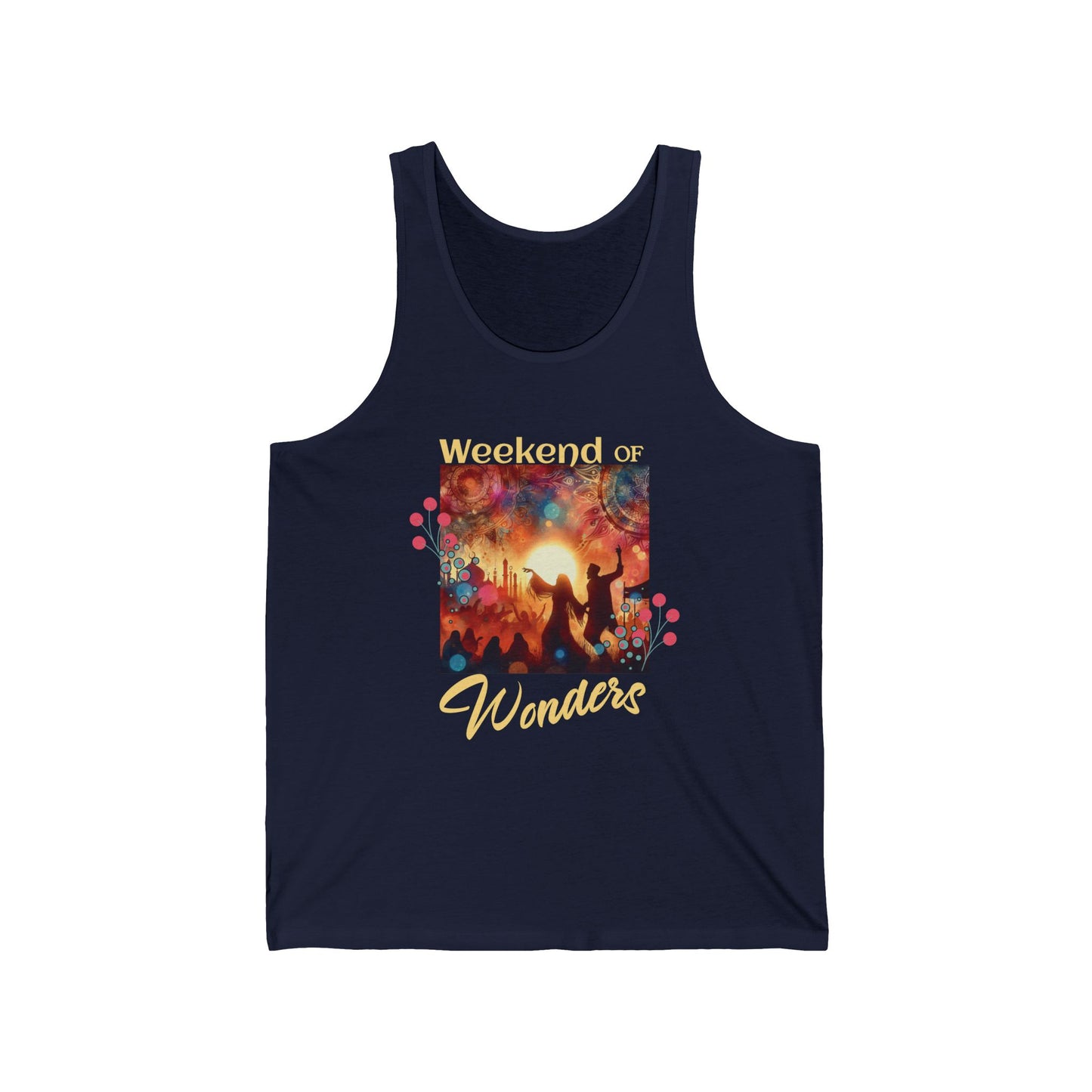Desert Dance Festival Tank Top Festival-Goers Trendy Fashion Tank Colorful Music Top for Outdoor Music Lovers