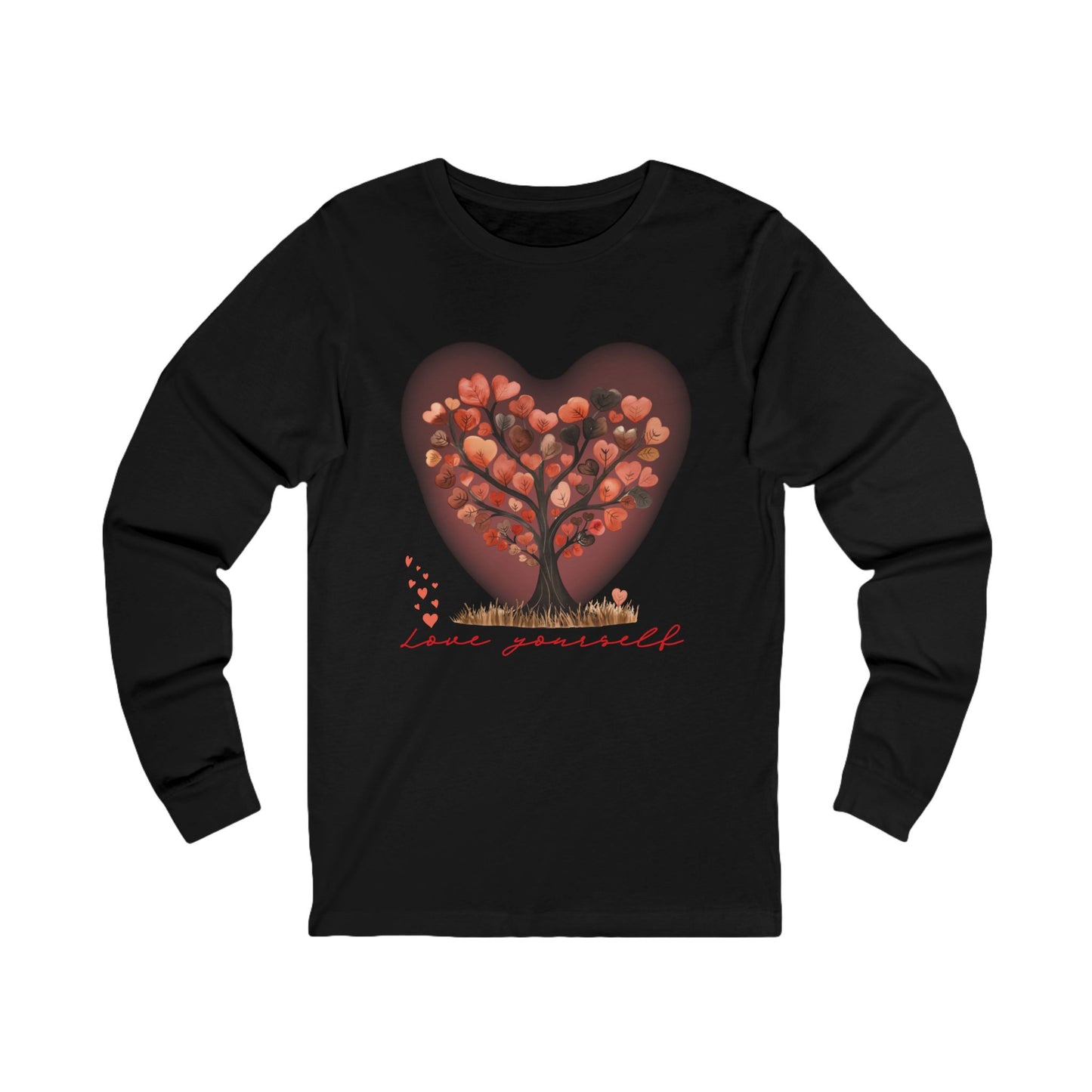 Cotton Long Sleeve Self-Love Valentine Shirt Inspirational Gift Tee Perfect For Women Romantic Love-Themed Apparel Gentle Reminder T-Shirt