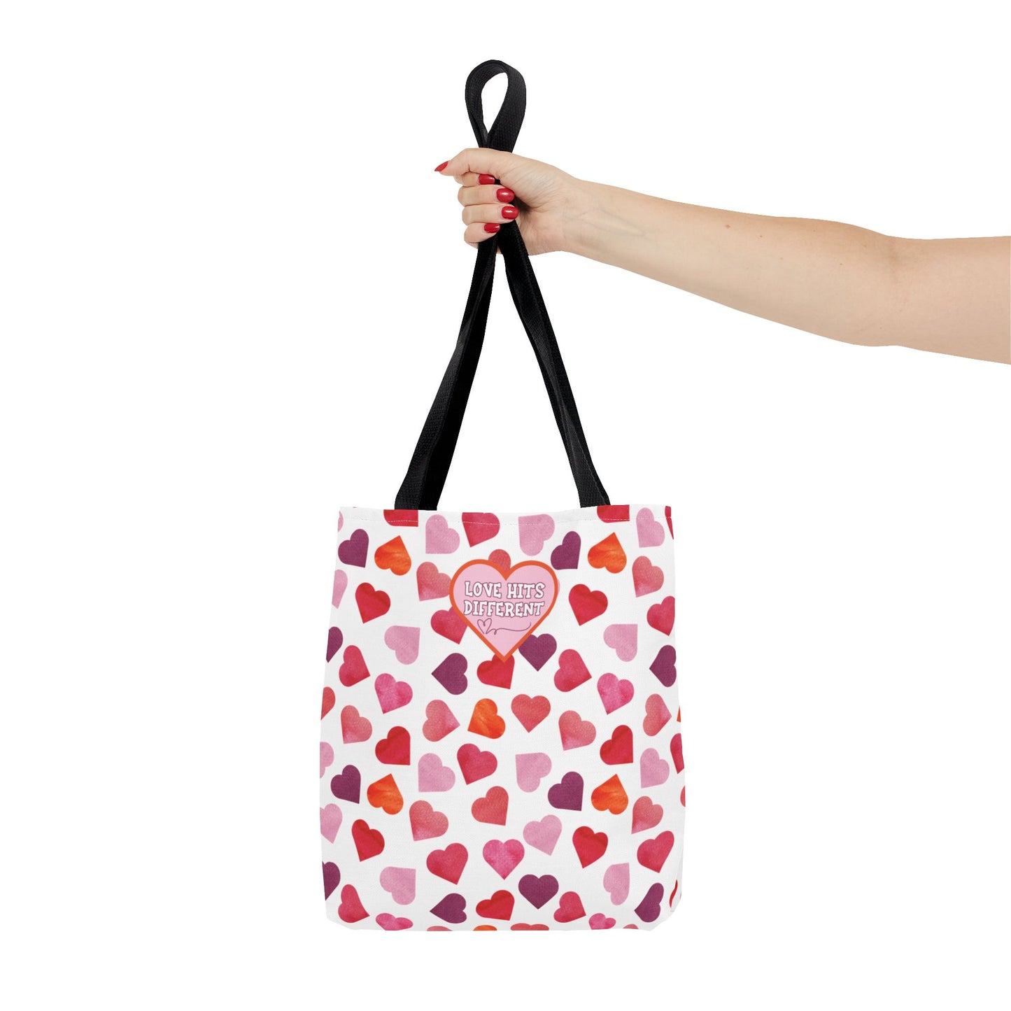Trendy Love-Themed Reusable Valentine's Day Tote Gift for Her Aesthetic Gen Z Heart Design Large Storage Romantic and Stylish Tote Bag