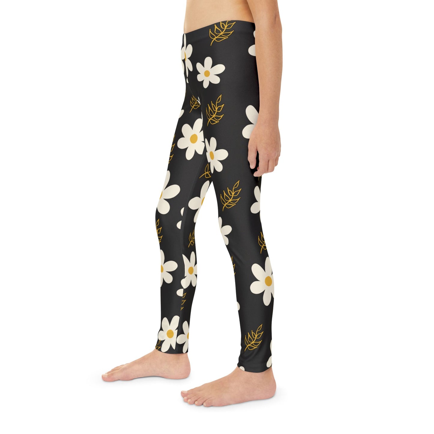 Back to School Kids All Over Print Leggings Polyester Spandex Casual Kids Wear Floral Trendy Kids Fashion Activewear Bottoms