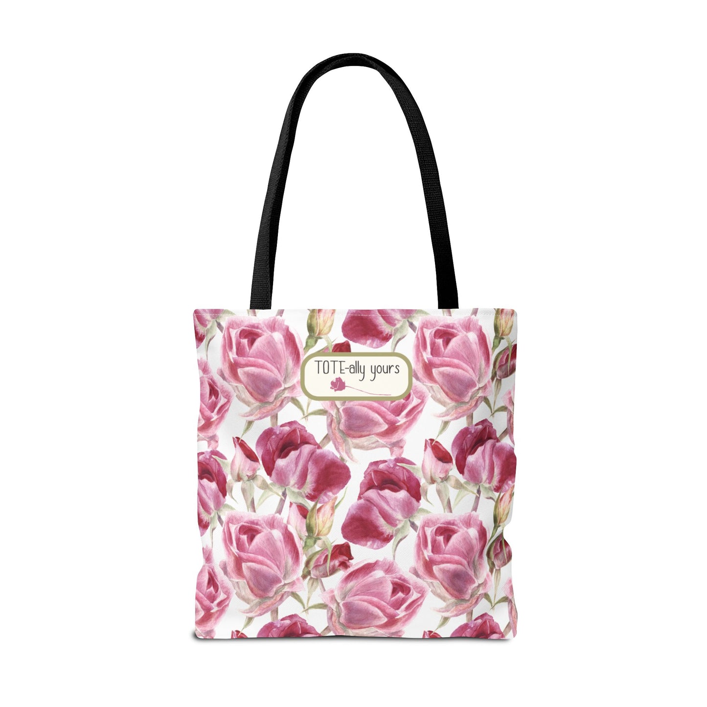 Romantic Floral Tote Bag Valentine's Day Gift Tote Pink Roses Accessory Bag For Weddings Or Romance Gift For That Special Someone