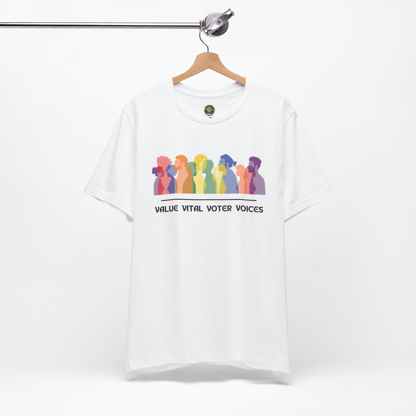 Civic Engagement Tee for Democracy Voting Rights US Election Season T-Shirt Value Vital Voter Voices Trendy Political Top