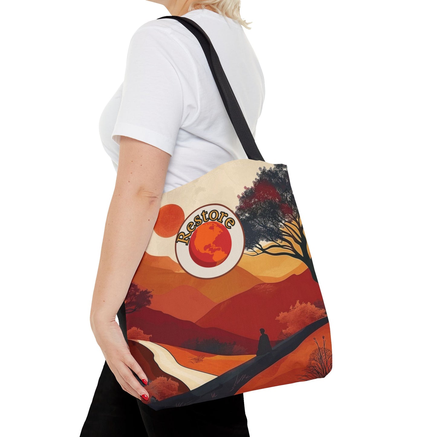 Eco-Friendly Earth Day Reusable Nature Tote Sustainable Planet Protector Lifestyle Gift High Quality Tote Bag Restore The Earth Message