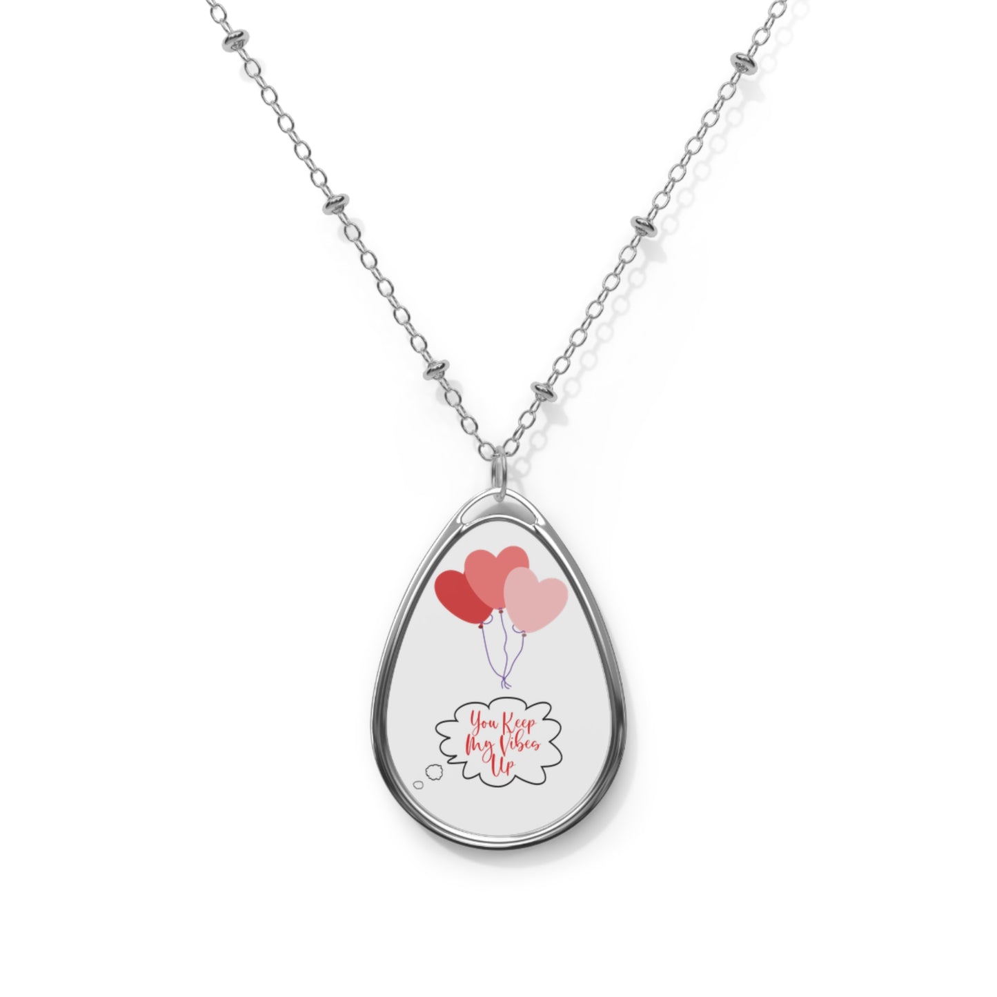 Playful Romantic Necklace You Keep My Vibes Up Thoughtful Valentine's Day Gift Pendant For Her Uplifting Love Keepsake Jewelry V-Day Birthday Gift