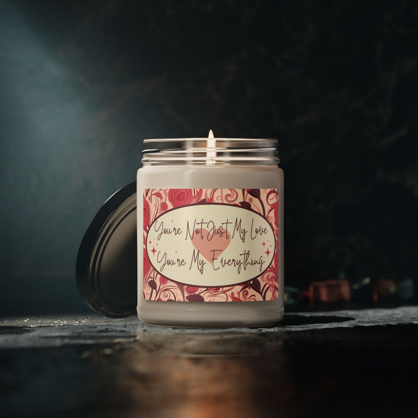 Romantic Best-Selling V- Day Love-Themed Sentimental Candle 9oz Love Expression Candle Valentine Gift for Anniversaries Long-burn Aromatic Soy Wax Candle