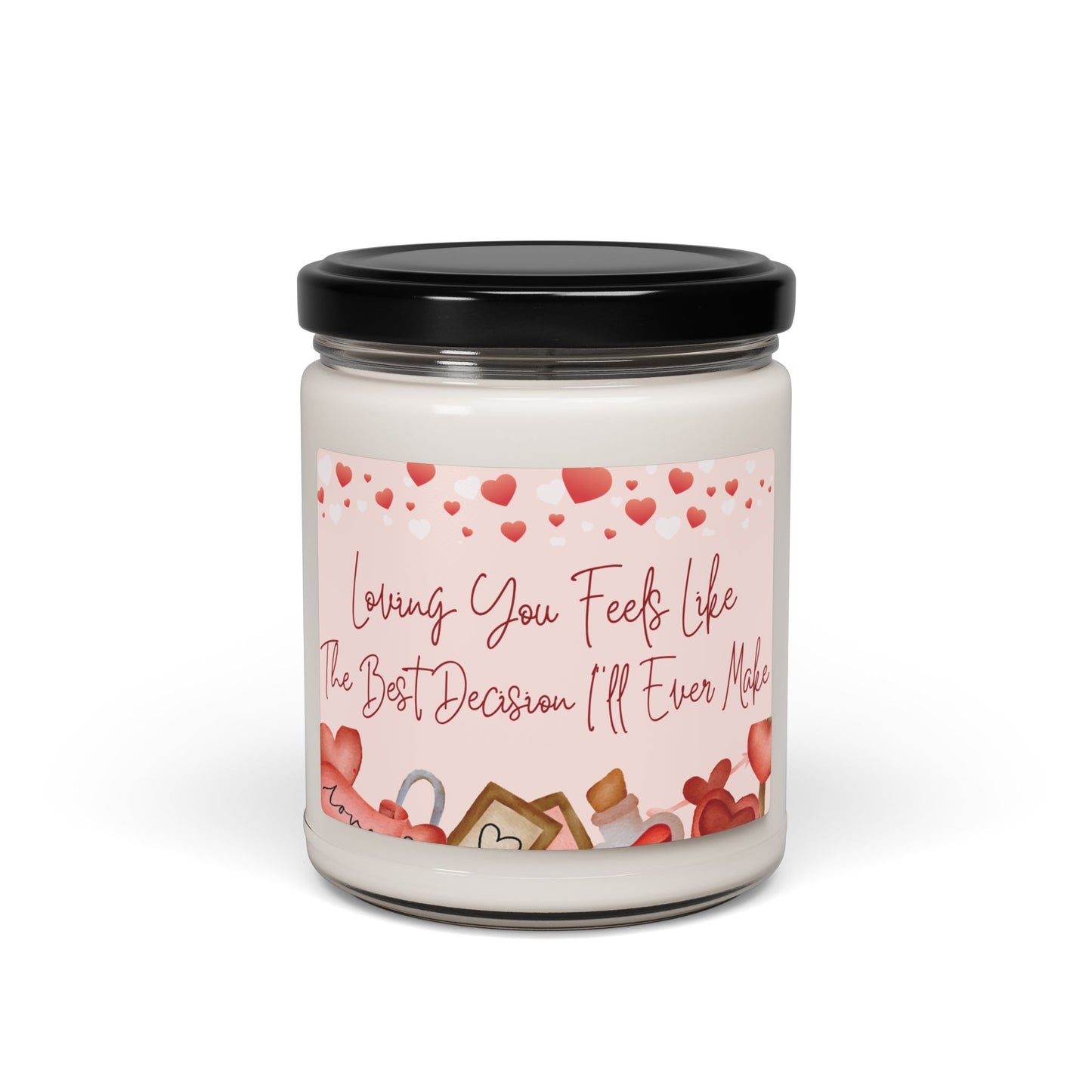 Heartfelt Romantic Candle Gift for Couples Aromatic Valentine Long-Burn Soy Candle Gift For Her Decorative Love Expression Candle Gift For Him