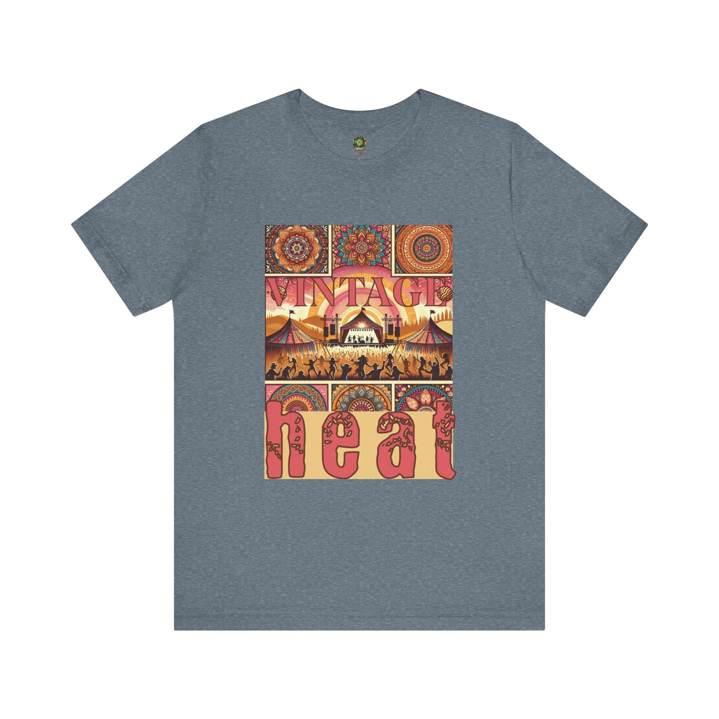 Vintage Heat T-Shirt Bohemian Desert Music Festival Tee for Festival-Goers Music Lovers