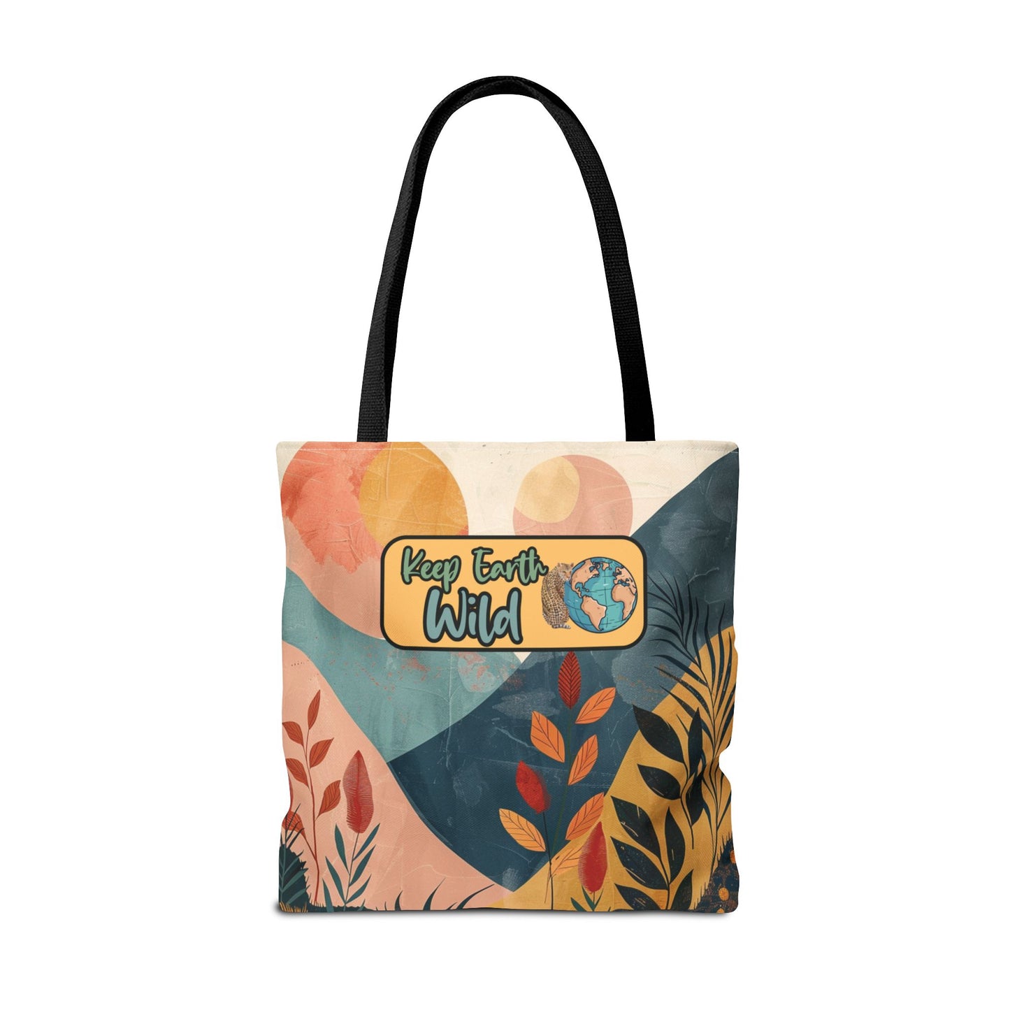 Bold Earth Day Keep Earth Wild Message Tote Eco-Friendly Accessory Nature Lover Planet Positive Environmentalist Boho Reusable Tote