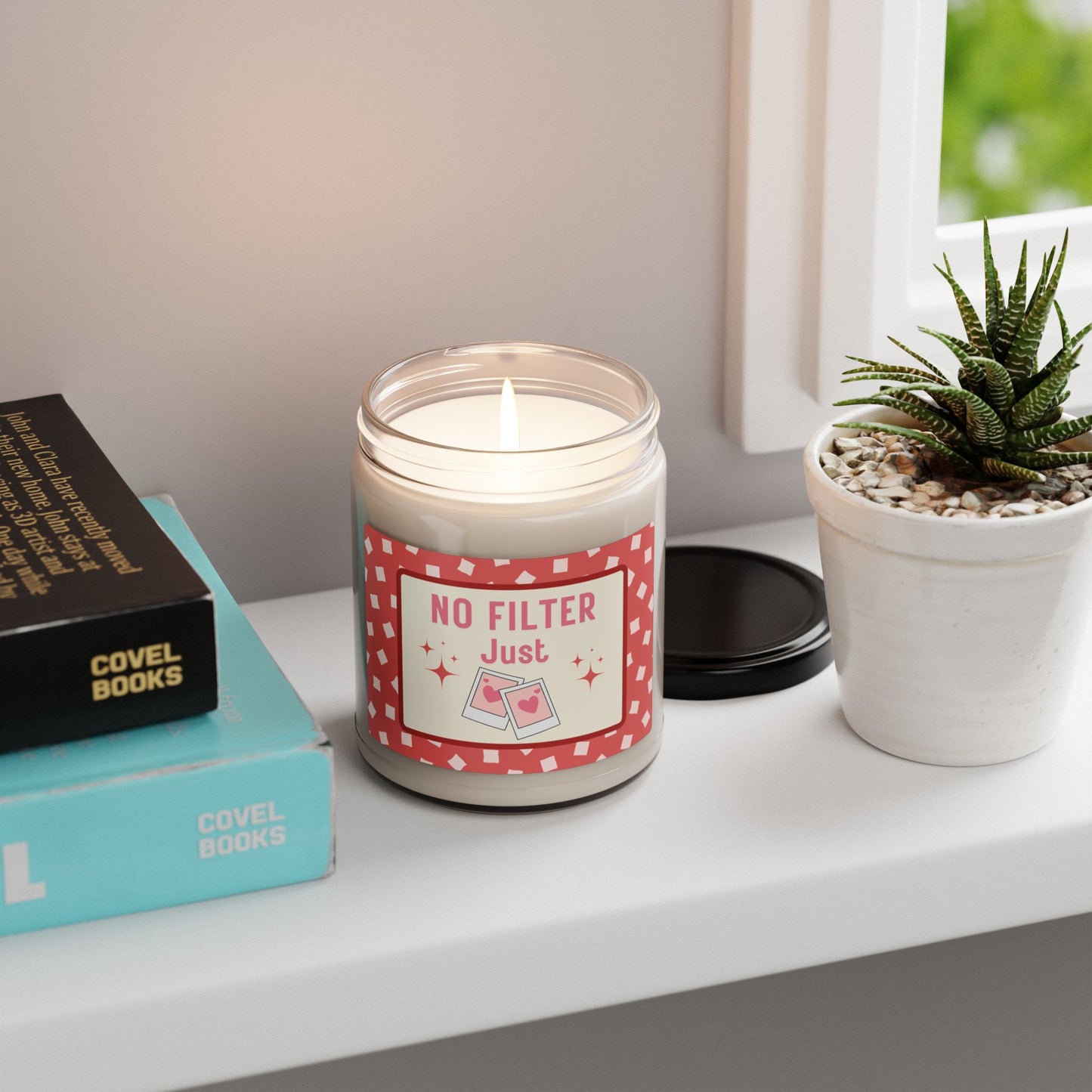 Fun Romantic Candle Gift For Partner Romantic Playful Aromatic Candle Trendy Couple's Valentine Candle Gift Geometric Pink Decorative Love Candle