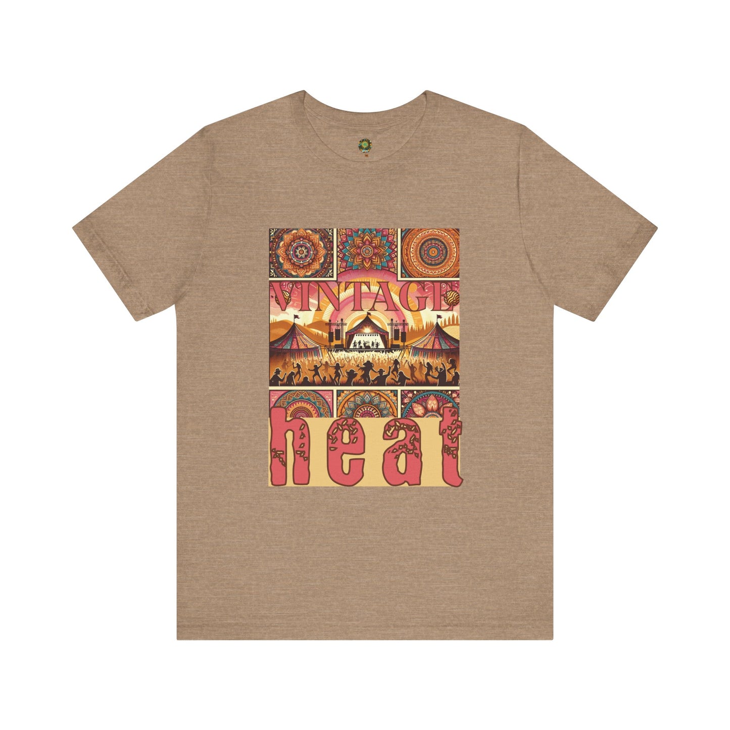 Vintage Heat T-Shirt Bohemian Desert Music Festival Tee for Festival-Goers Music Lovers