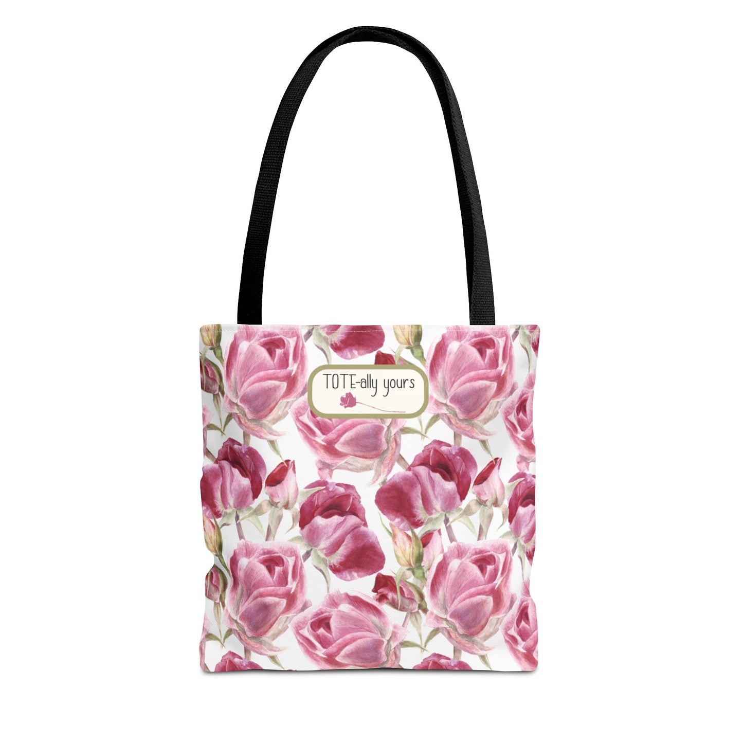 Romantic Floral Tote Bag Valentine's Day Gift Tote Pink Roses Accessory Bag For Weddings Or Romance Gift For That Special Someone