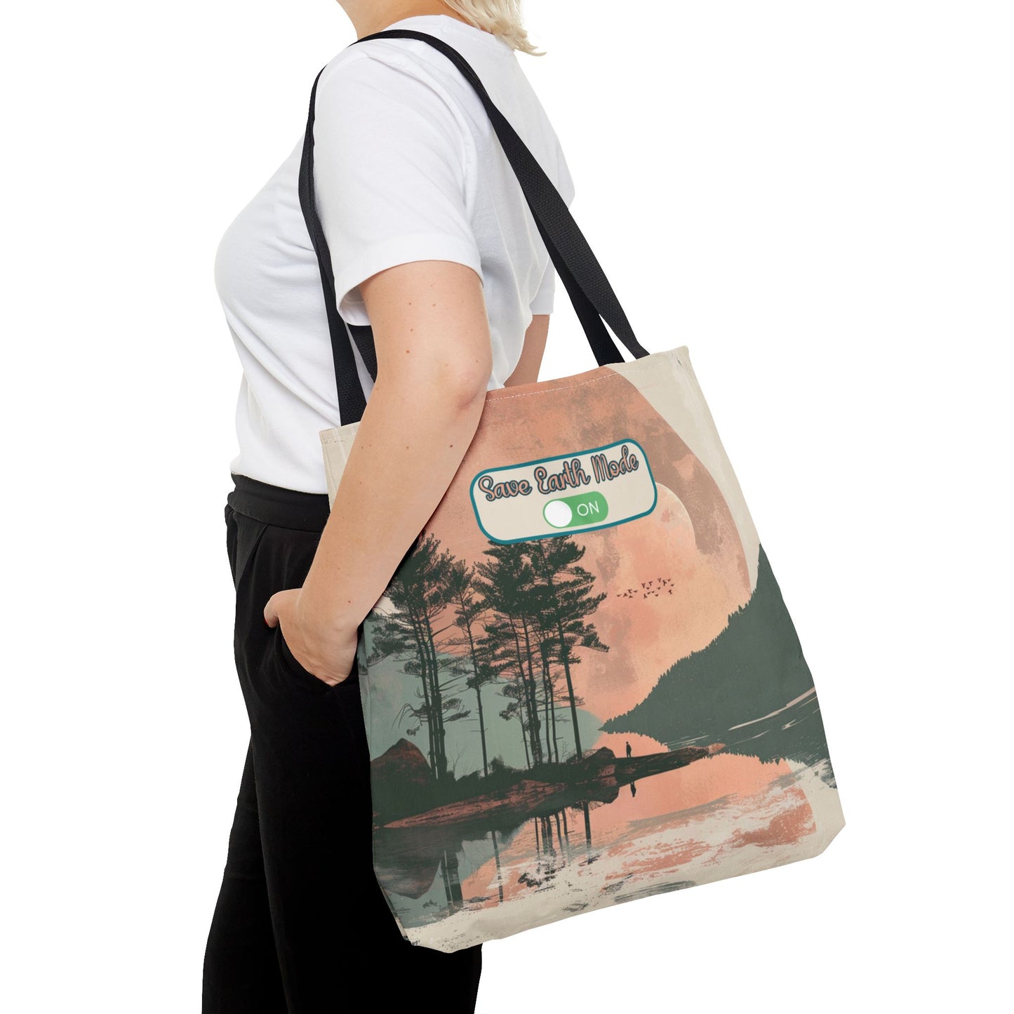 Eco Friendly Earth Day Climate Action Design Bag Sustainable Lifestyle Environmentalist Gift For Nature Lover Climate Positive Accessory Tote