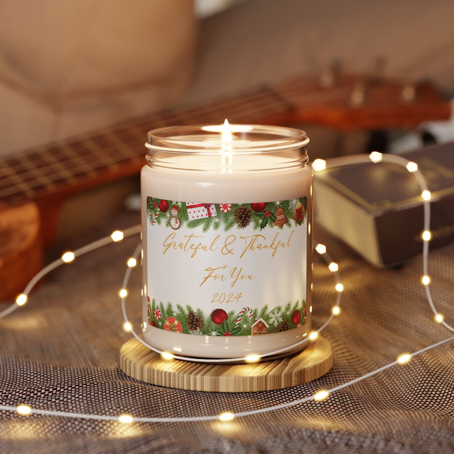 Christmas Thank You Holiday Gift for Service Providers Candle 2024 Seasonal Aromatic Holiday Appreciation 9oz eco-Friendly Candle
