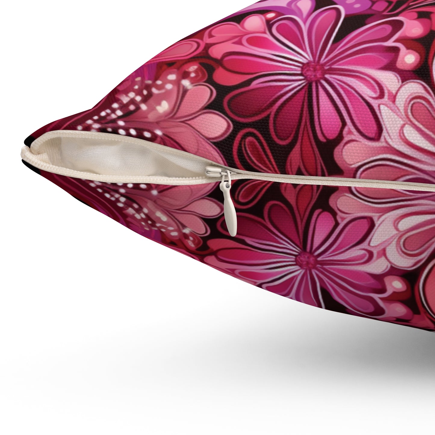 Red and Pink Pillow Accent for Valentines Day Gift for Couples Decorative Love-Inspired V-Day Home Decor Year-Round Paisley Artistic Pillow Accent
