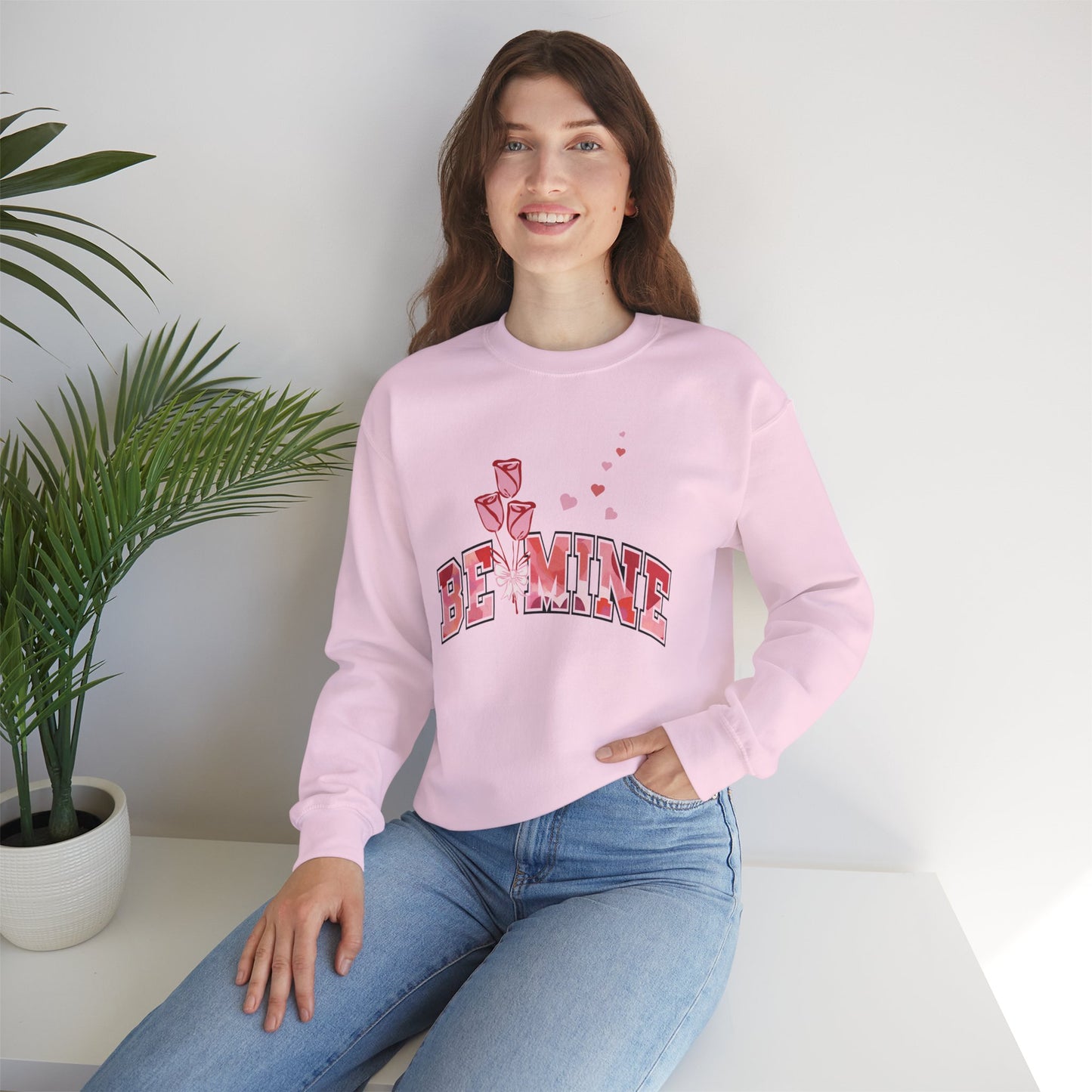 Rose-Themed Valentine Sweatshirt Design Perfect Rose-Bouquet V-Day Outfit Thoughtful Heart And Roses Gift Idea For Lovers Eco-Friendly Winter Wear