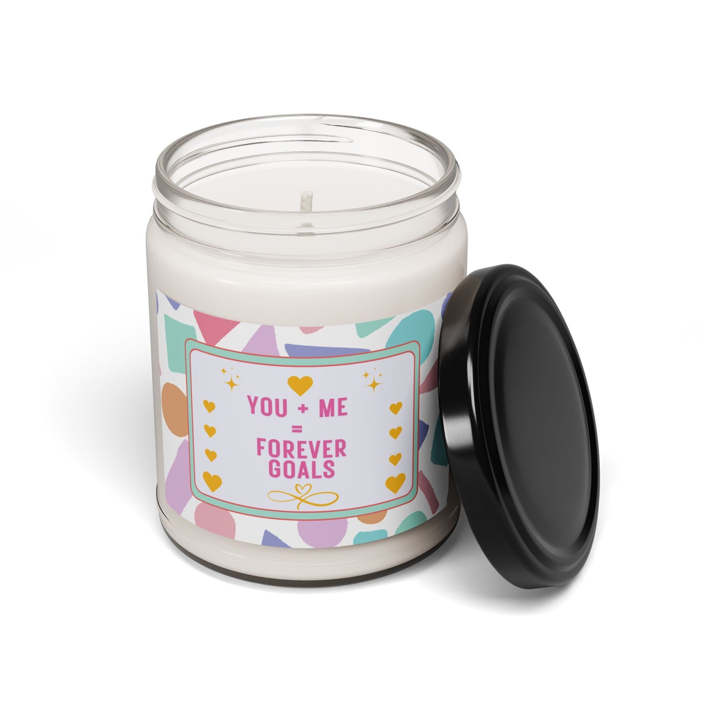 Playful Romantic Valentine's Day Gift Candle 9oz Scented Aromatic V-Day Love-Themed Candle For Couples Gift Idea Forever Goals Design for Lovers