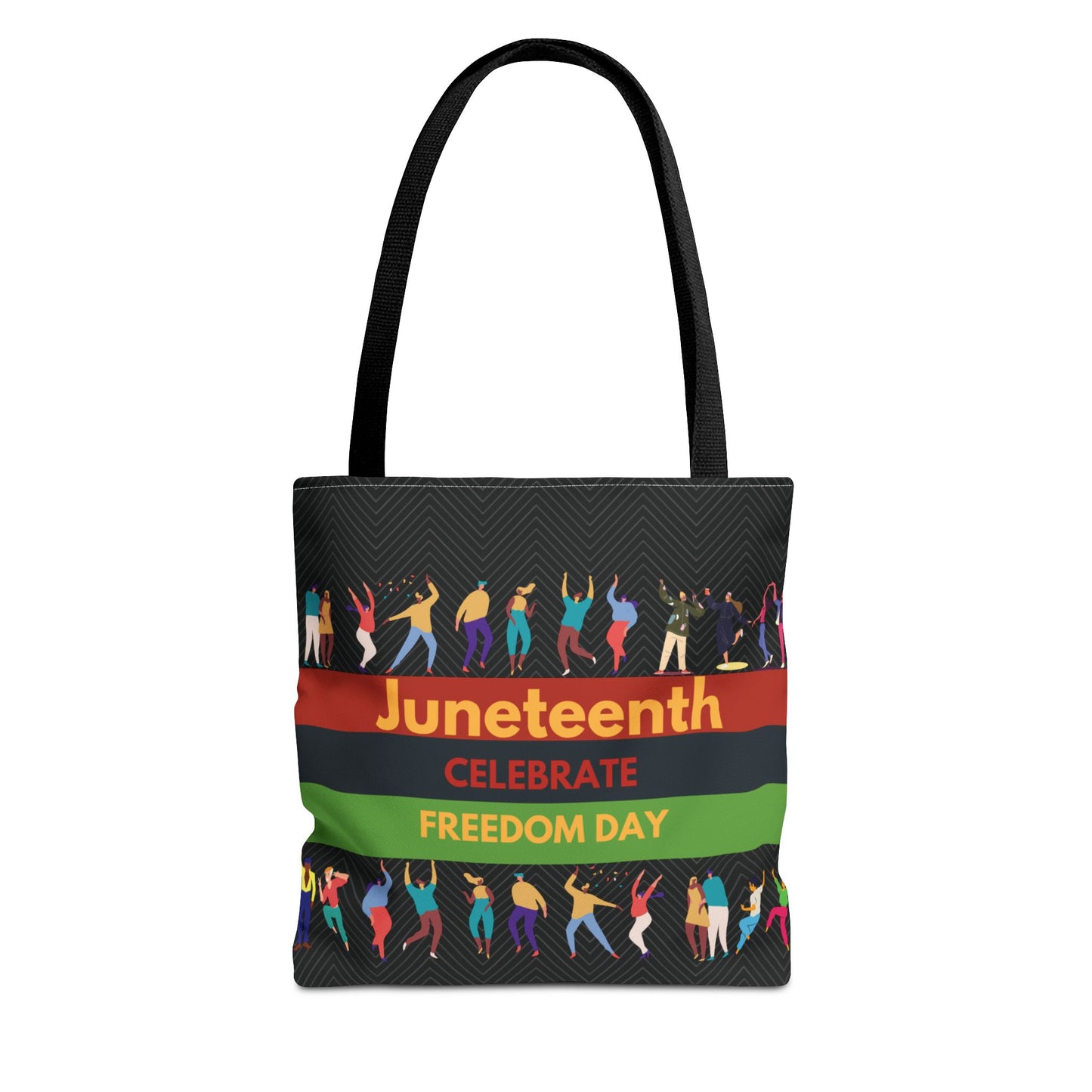 Juneteenth Tote Black History Gift Cultural Pride Afrocentric Celebration Bag Parade-Ready Dancing Figures Artwork Festival Tote Large Storage Bag