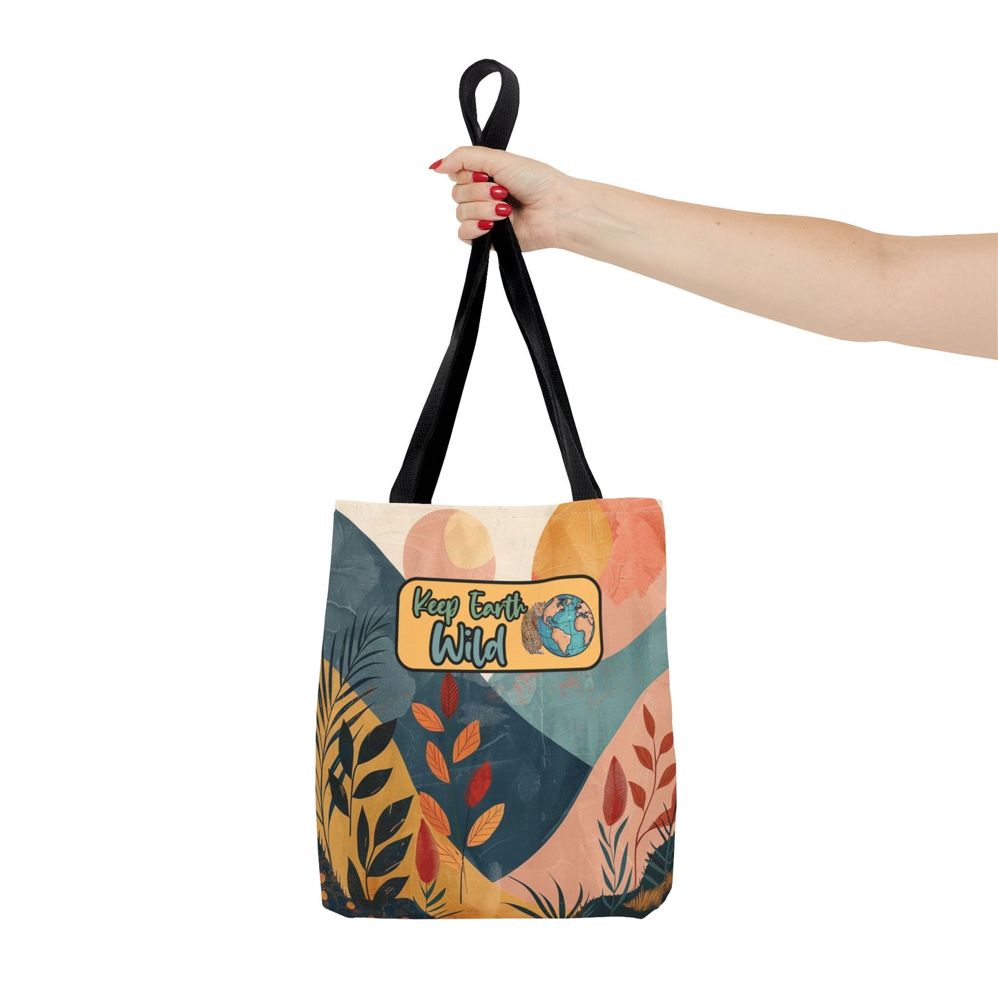 Bold Earth Day Keep Earth Wild Message Tote Eco-Friendly Accessory Nature Lover Planet Positive Environmentalist Boho Reusable Tote