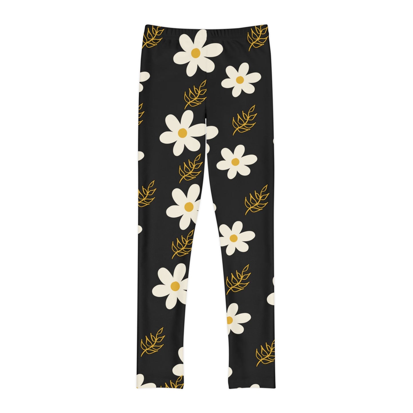 Back to School Kids All Over Print Leggings Polyester Spandex Casual Kids Wear Floral Trendy Kids Fashion Activewear Bottoms