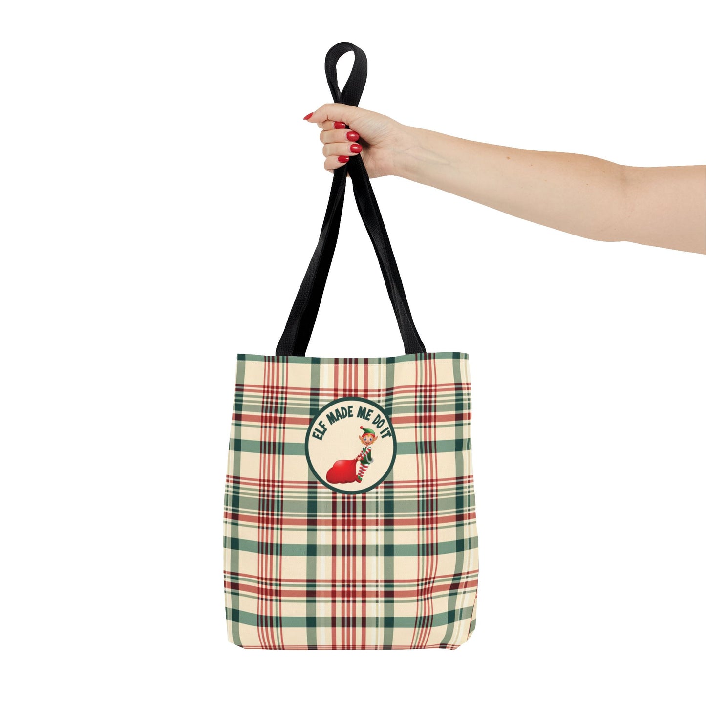 Fun Elf Christmas Tote Large Storage Functional Shopping Bag Stylish Unique Seasonal Essential Tote Gift For Someone Special