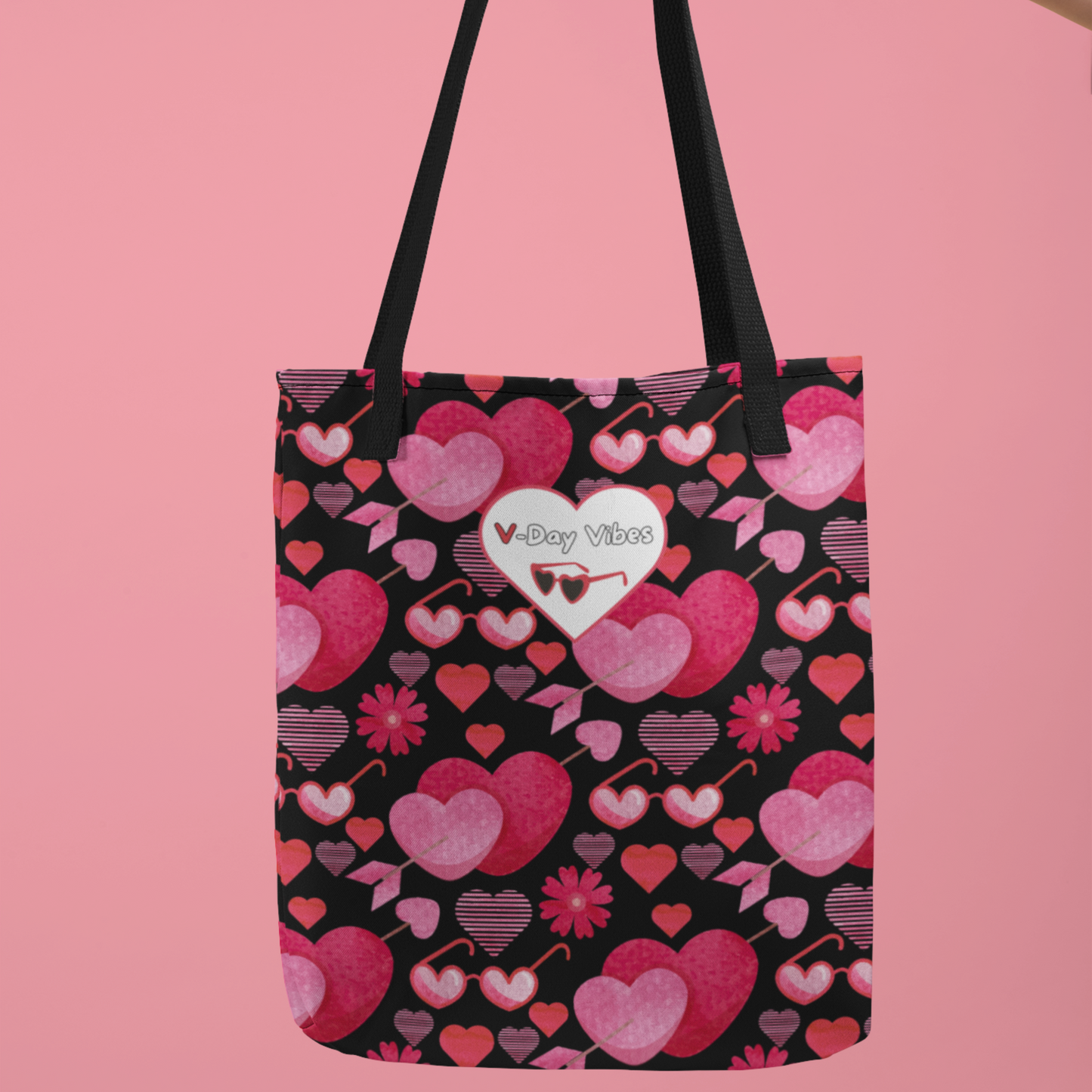 V-Day Vibes Tote for Love and Romance Perfect Valentine's Gift Tote for Her Fun and Playful Bold Design Love Tote Perfect Gift Bag for Valentine