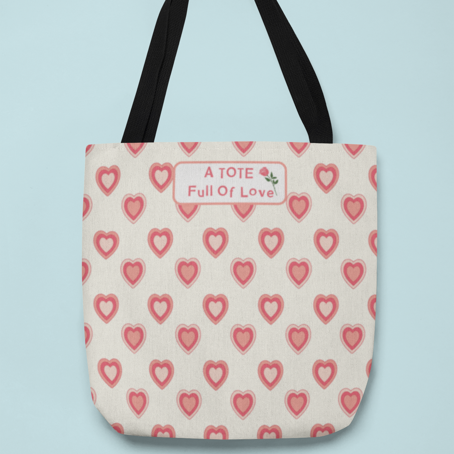 Fashionable Valentine's Day Tote With Romantic Vibes Hearts Accessory Bag For Weddings Or Perfect Gift For Her Chic Beige and Pink Tote Bag
